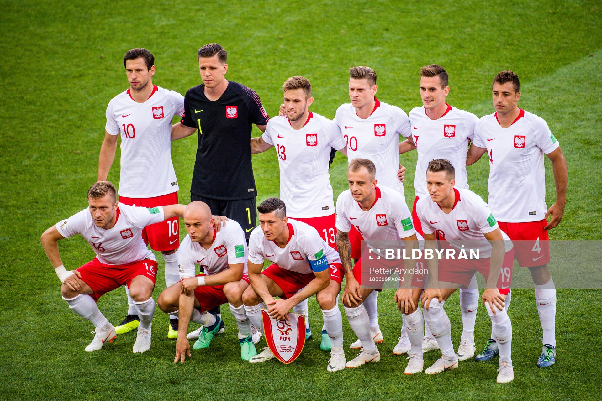 Starting eleven of Poland prior the FIFA World Cup group