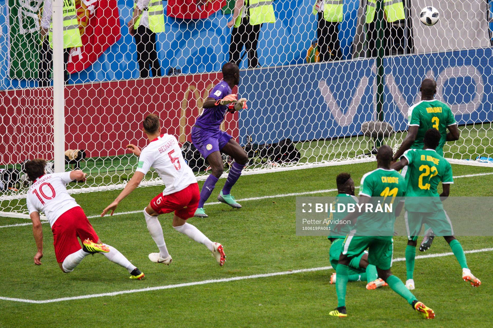 Grzegorz Krychowiak of Poland scores the 1-2 goal behind