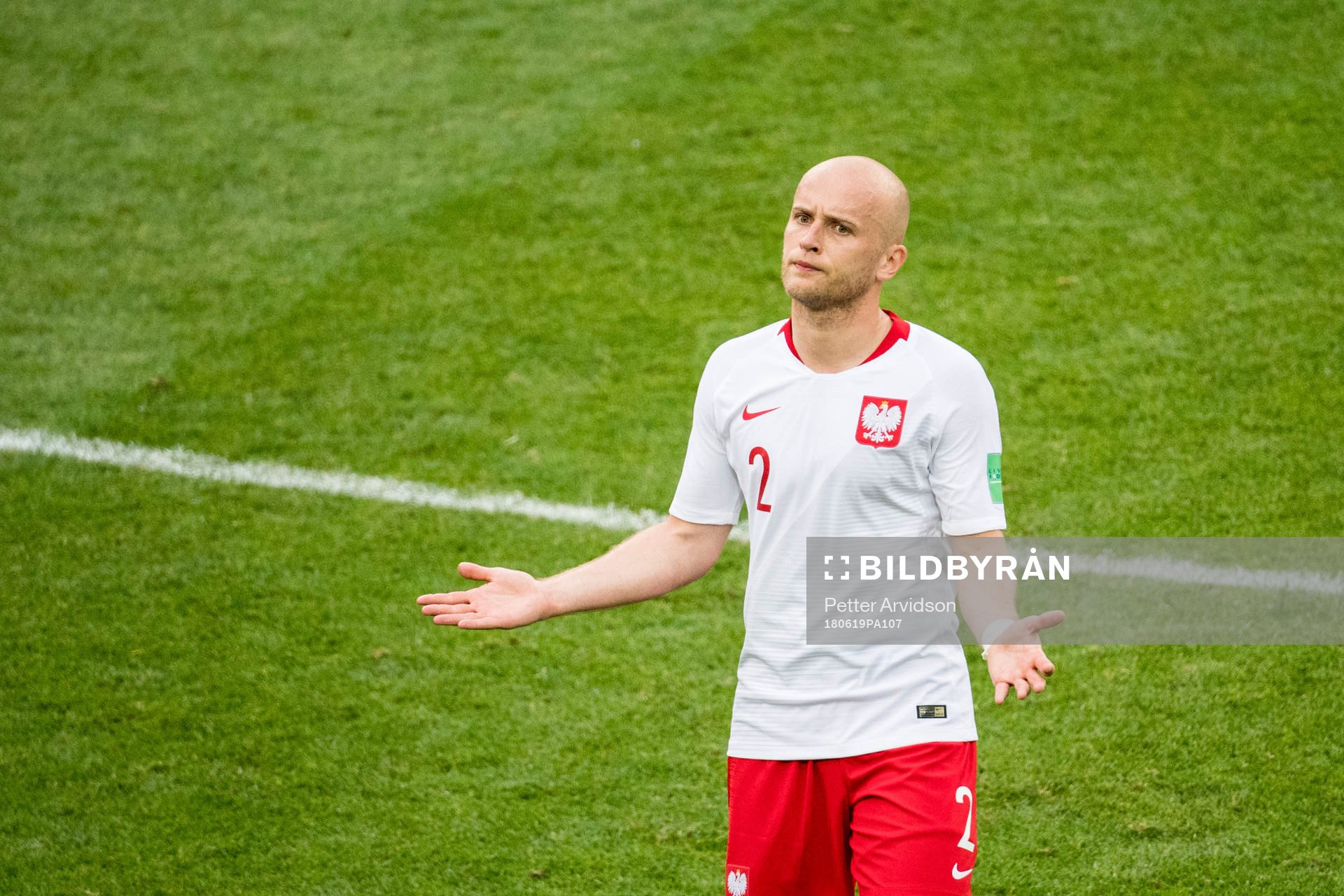 Michal Pazdan of Poland looks dejected