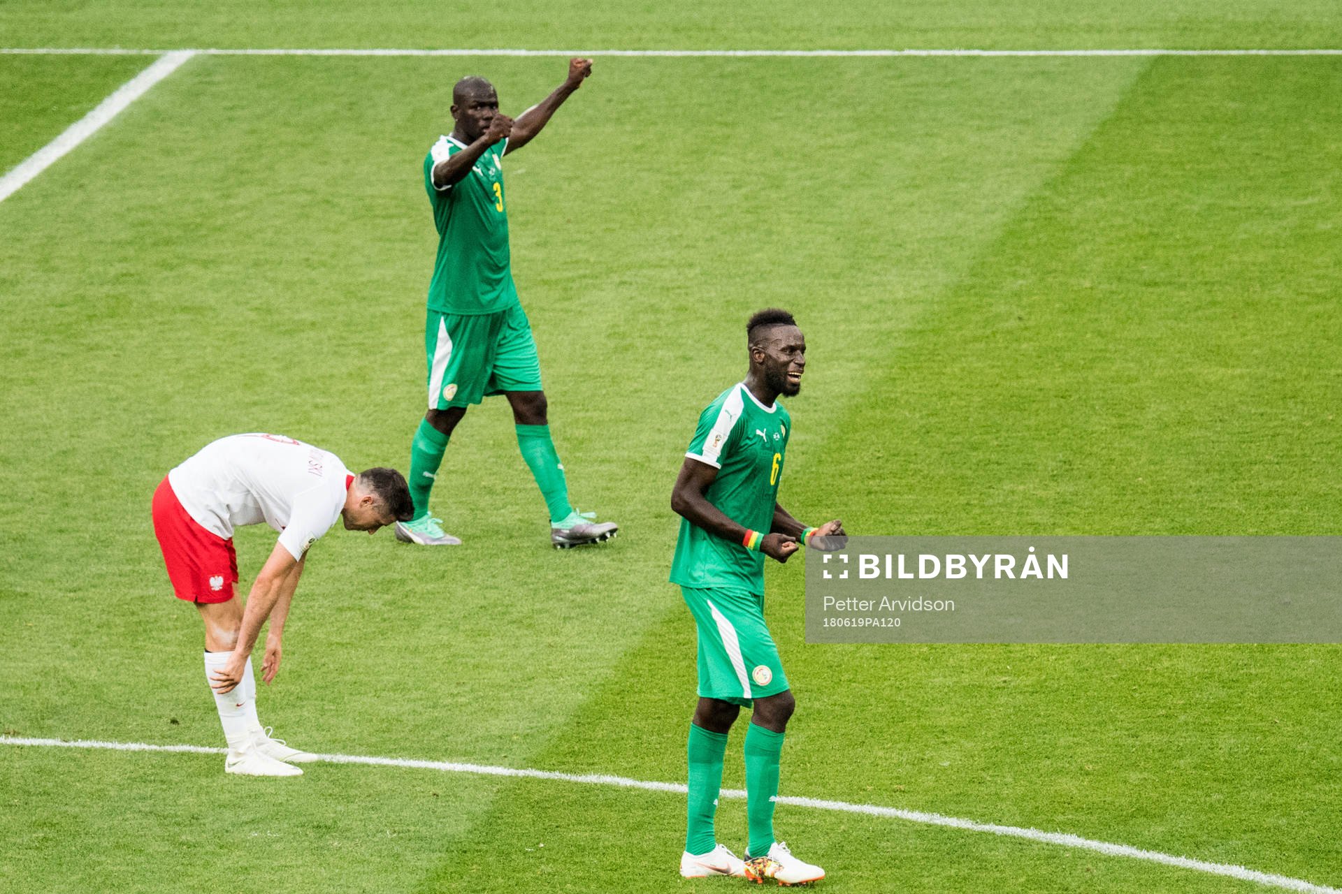 Kalidou Koulibaly and Salif Sane of Senegal celebrates and