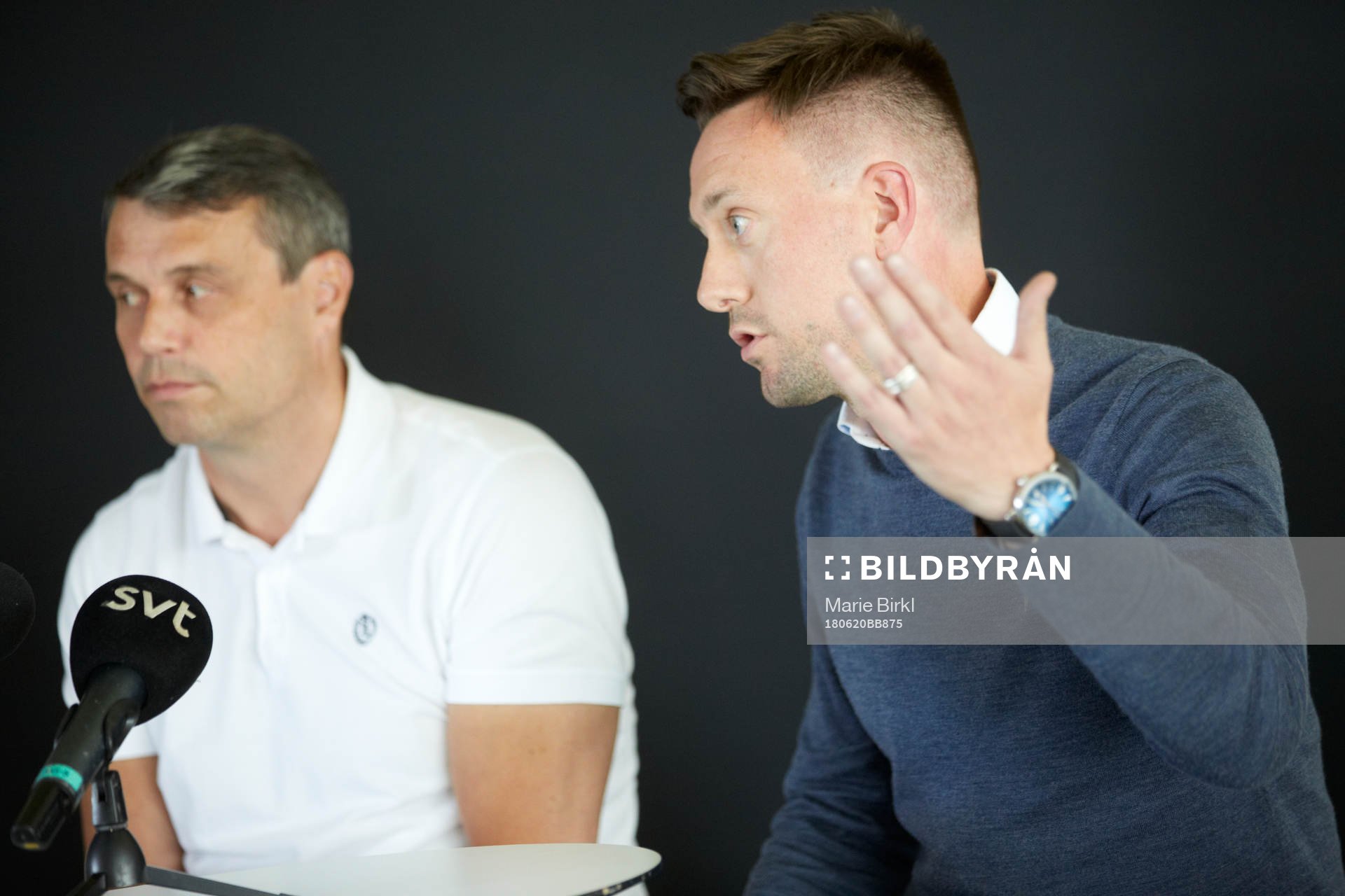 Östersunds ordförande Daniel Kindberg och Ian Burchnall,