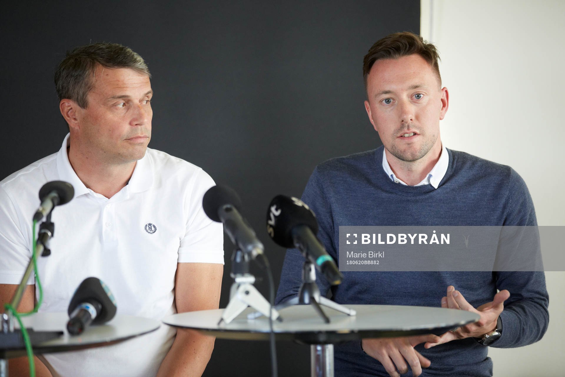 Östersunds ordförande Daniel Kindberg och Ian Burchnall,