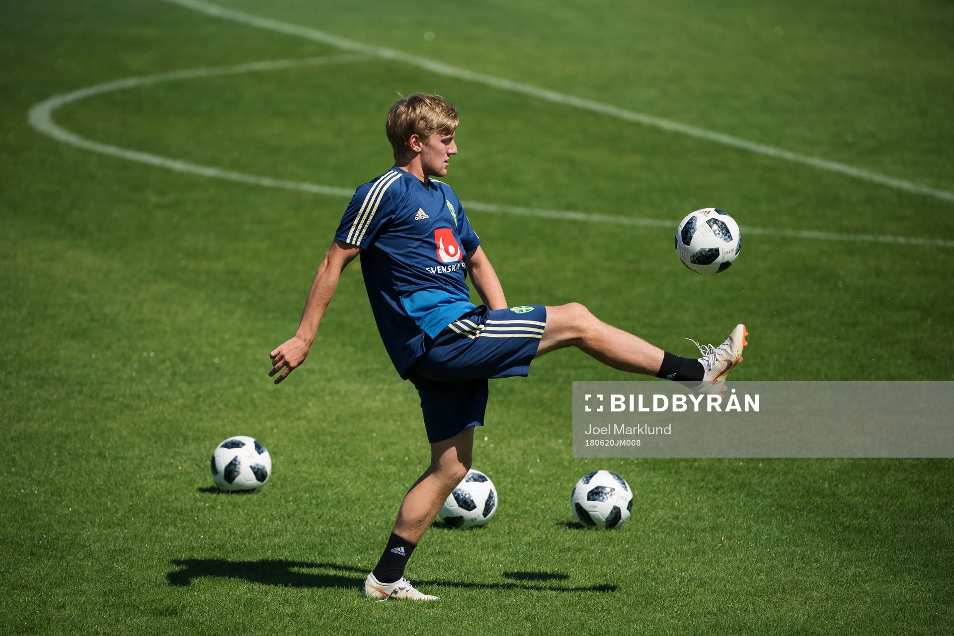 Emil Forsberg of the Swedish national football team at a