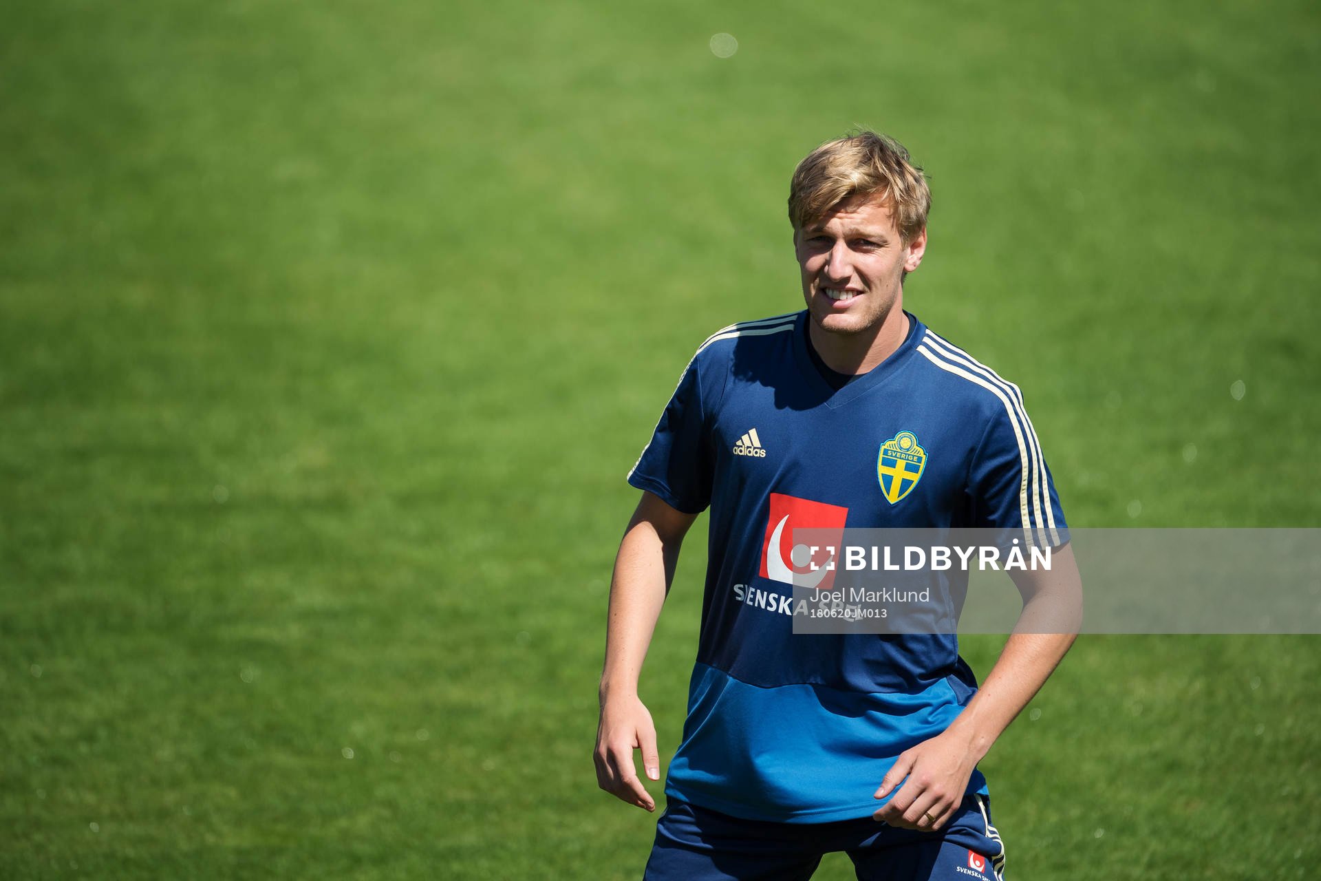 Emil Forsberg of the Swedish national football team at a