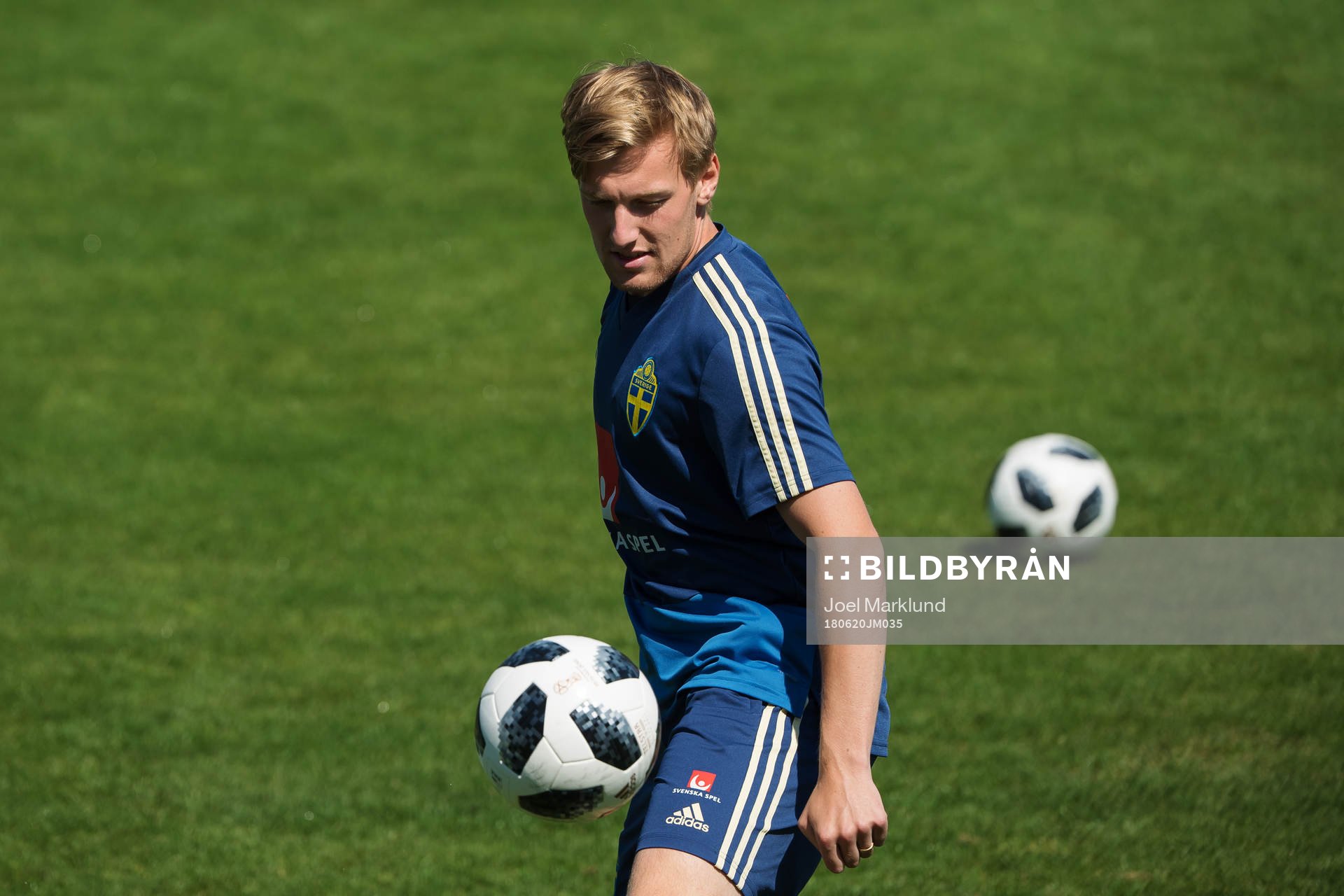 Emil Forsberg of the Swedish national football team at a