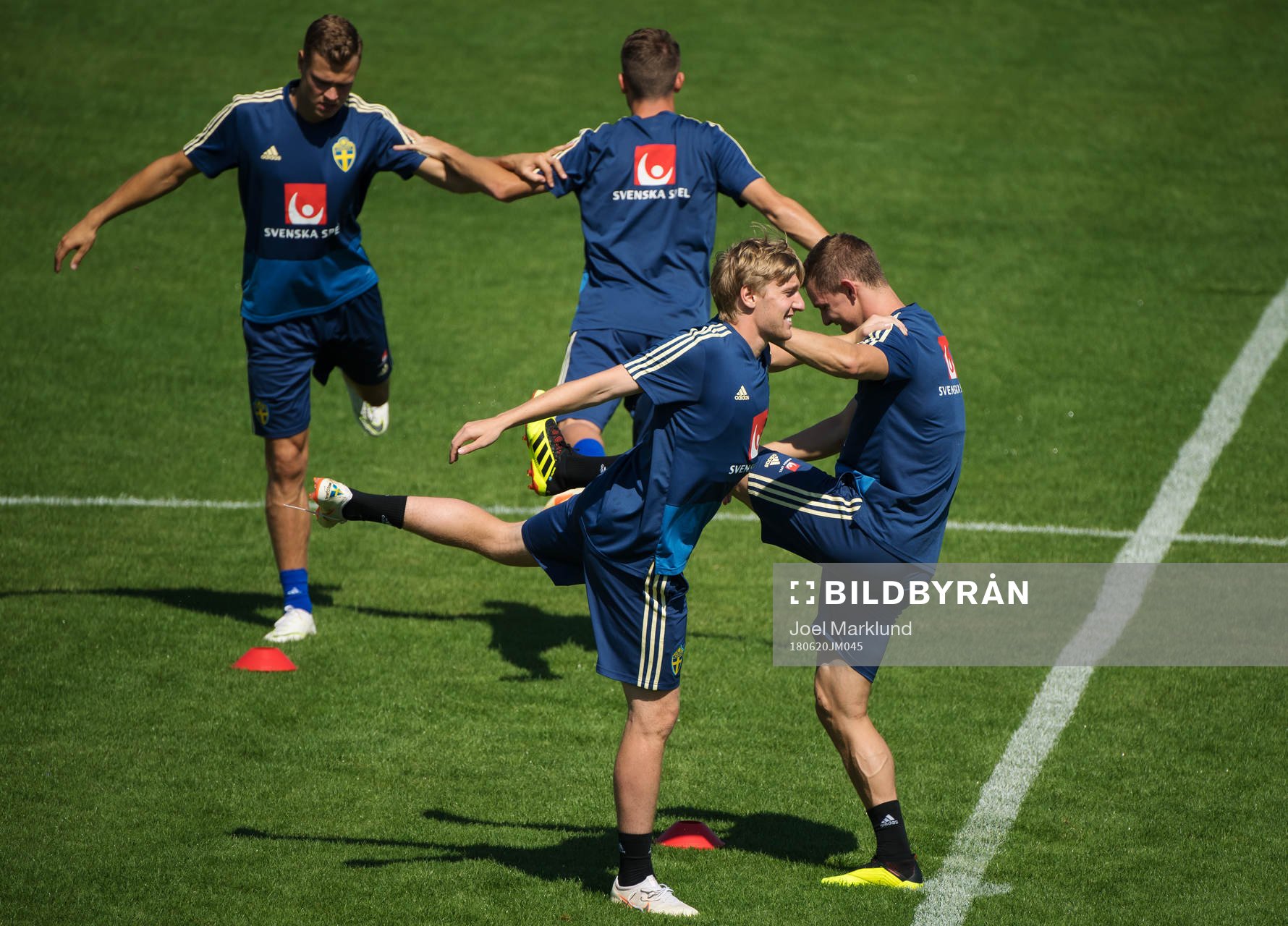 Emil Forsberg and Emil Krafth of the Swedish national