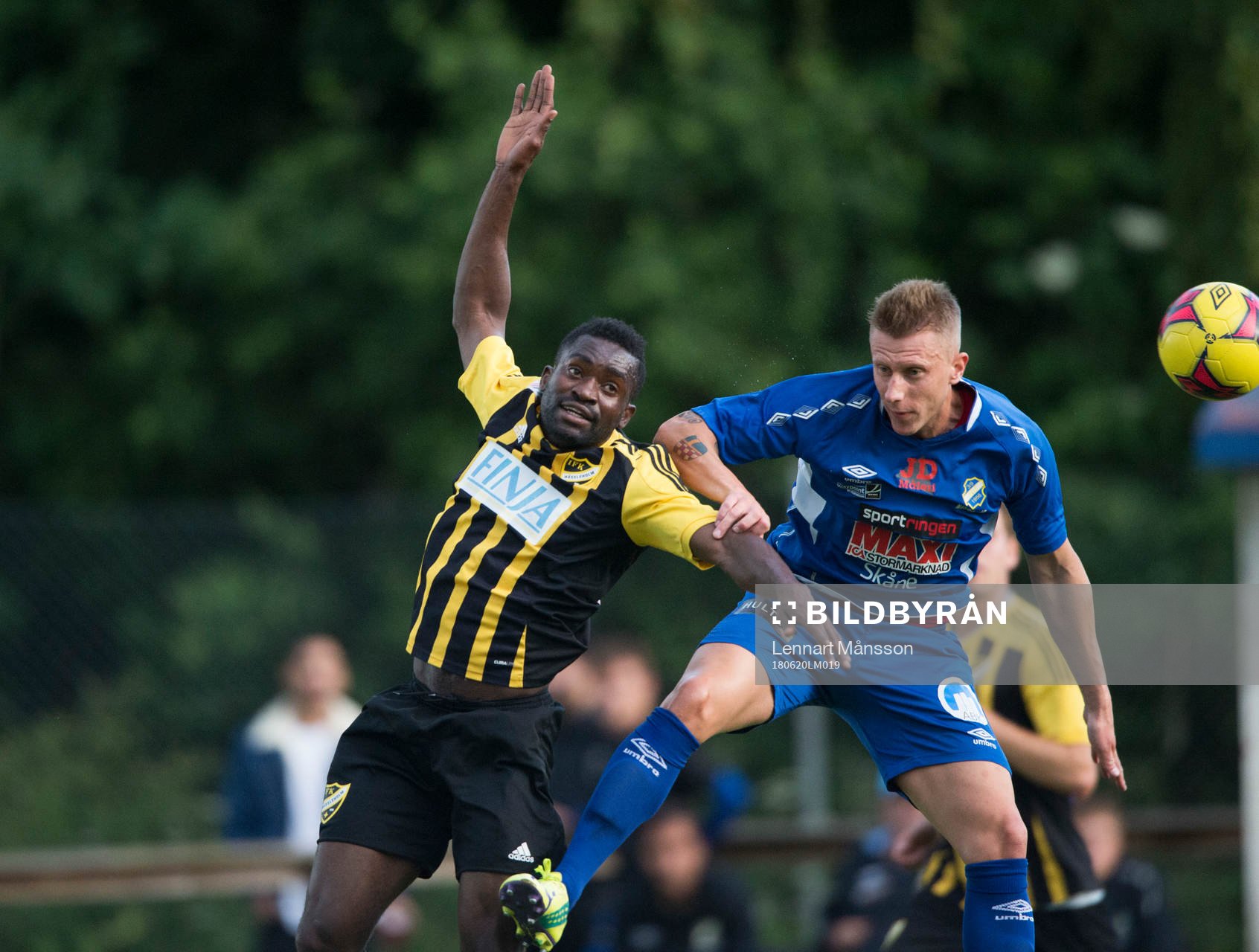 IFK Hässleholms Abelto Ikose i matchen i division 2 mellan