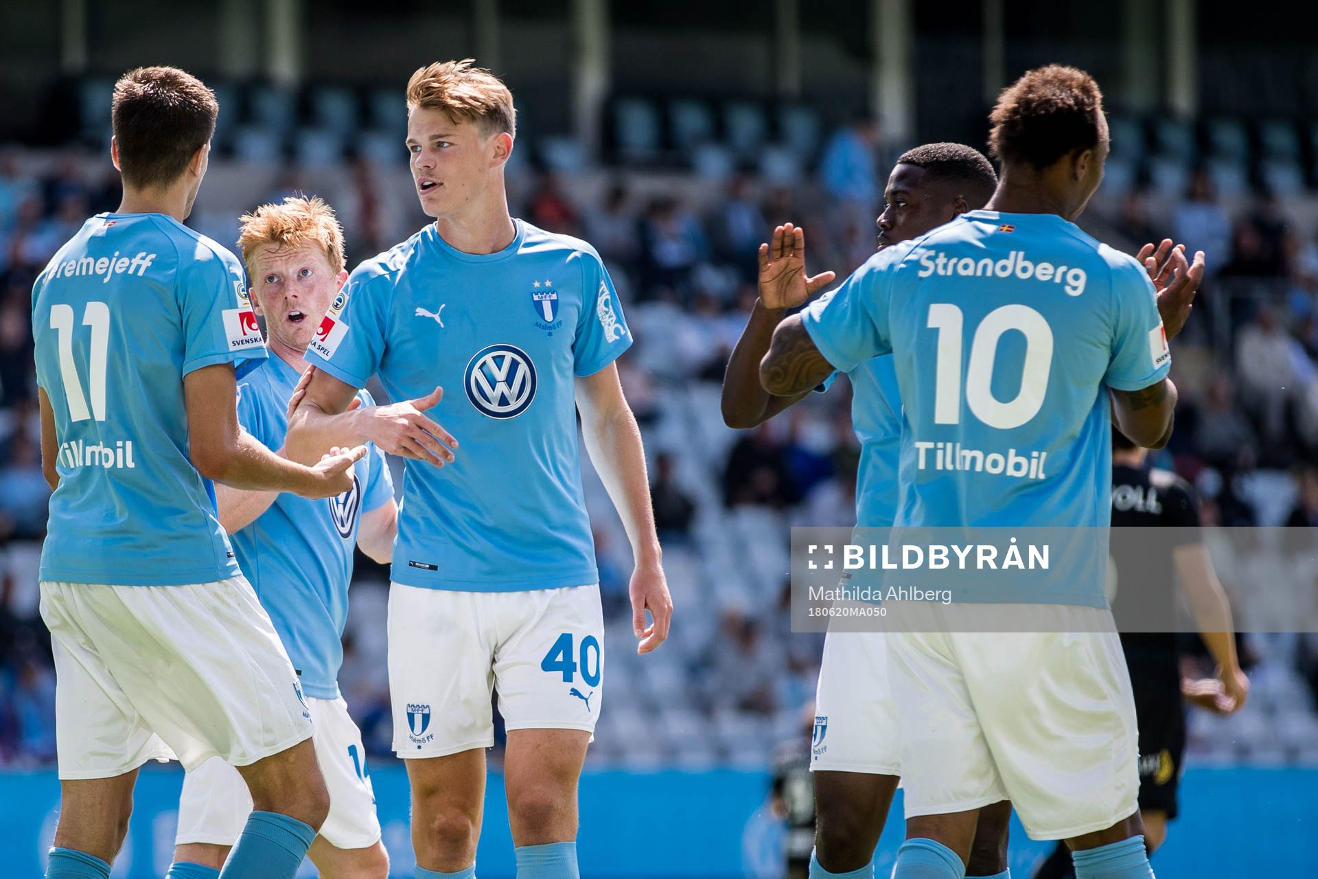 Malmö FFs Anders Christiansen och Hugo Andersson jublar