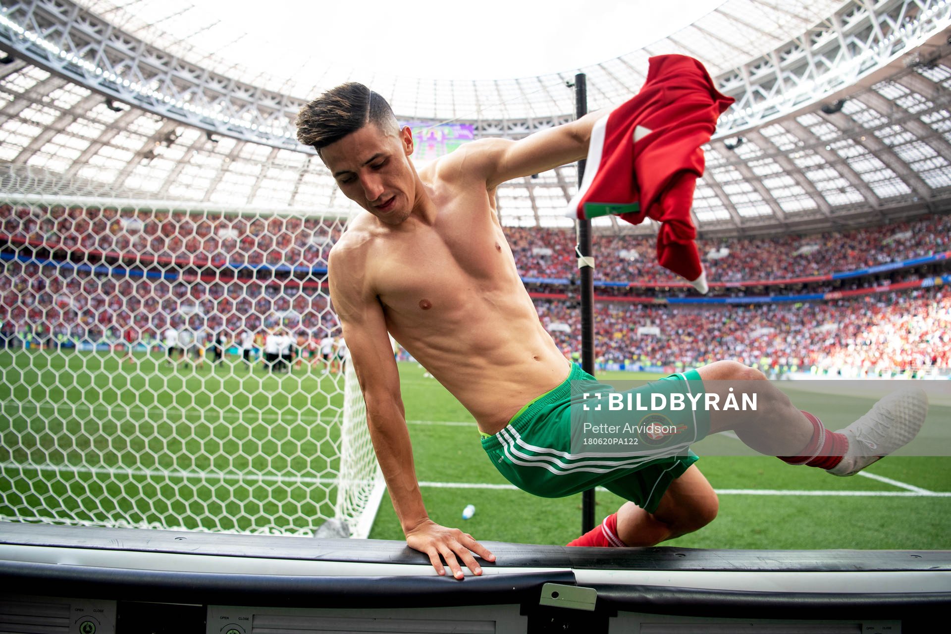 Faycal Fajr of Morocco after the FIFA World Cup group stage match between Portugal and Morocco on June 20, 2018 in Moscow.