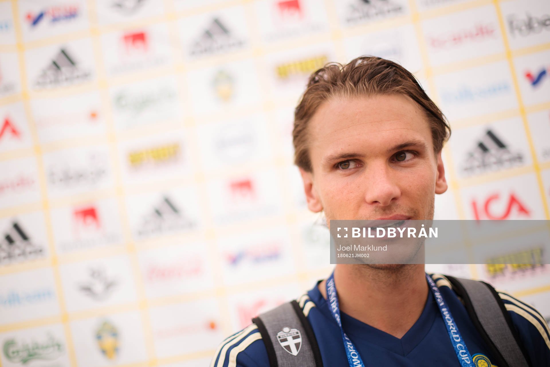 Albin Ekdal of the Swedish national football team at a