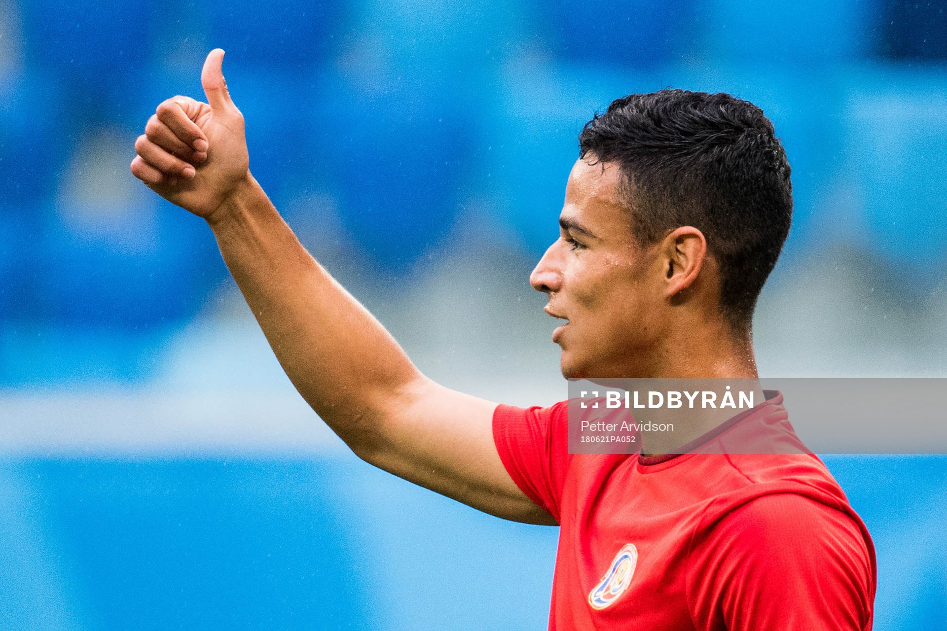 Ian Smith of Costa Rica during a practice session during the FIFA World Cup on June 21, 2018 in Sankt Petersburg.
