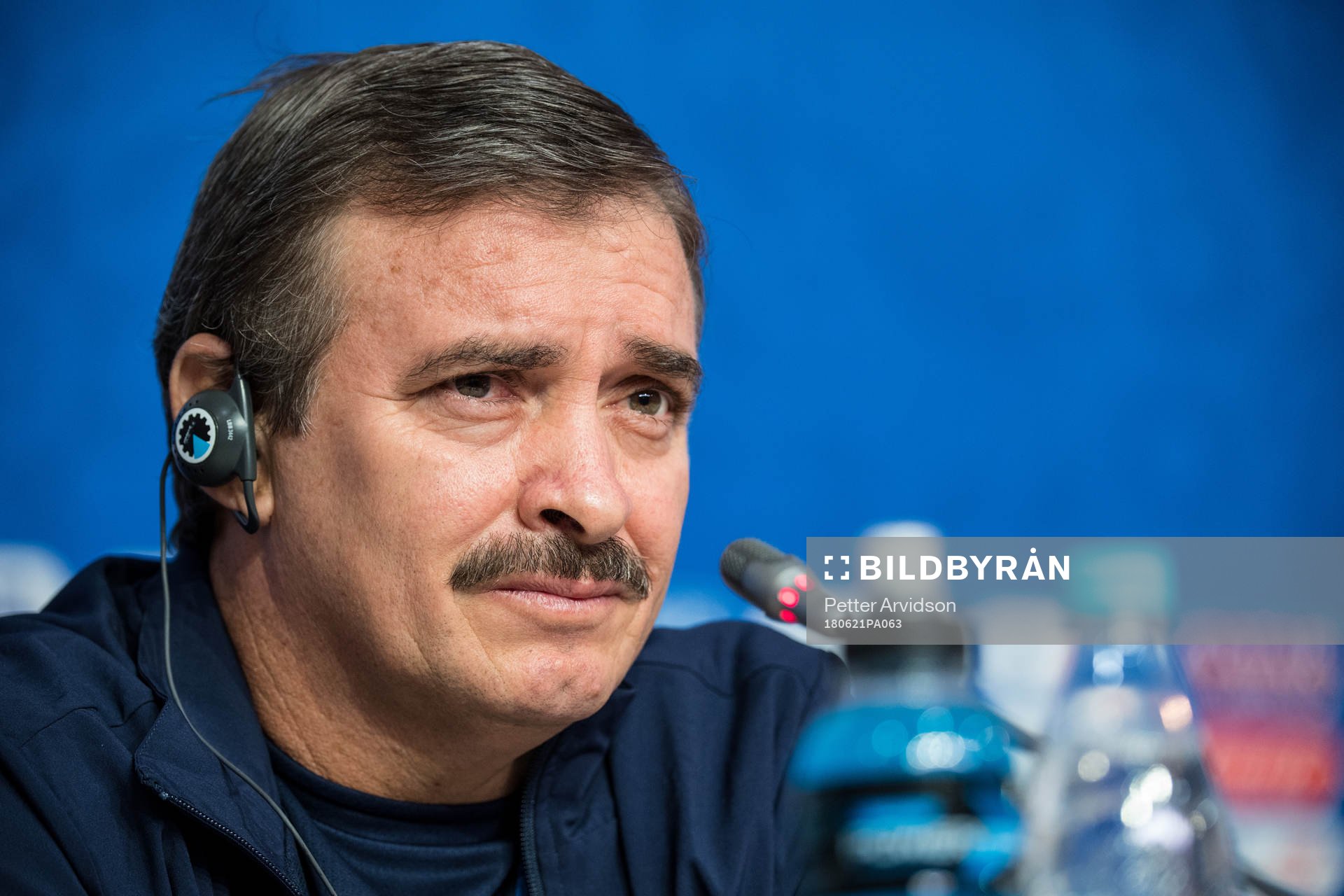 Head coach Oscar Ramirez of Costa Rica during a press conference during the FIFA World Cup on June 21, 2018 in Sankt Petersburg.