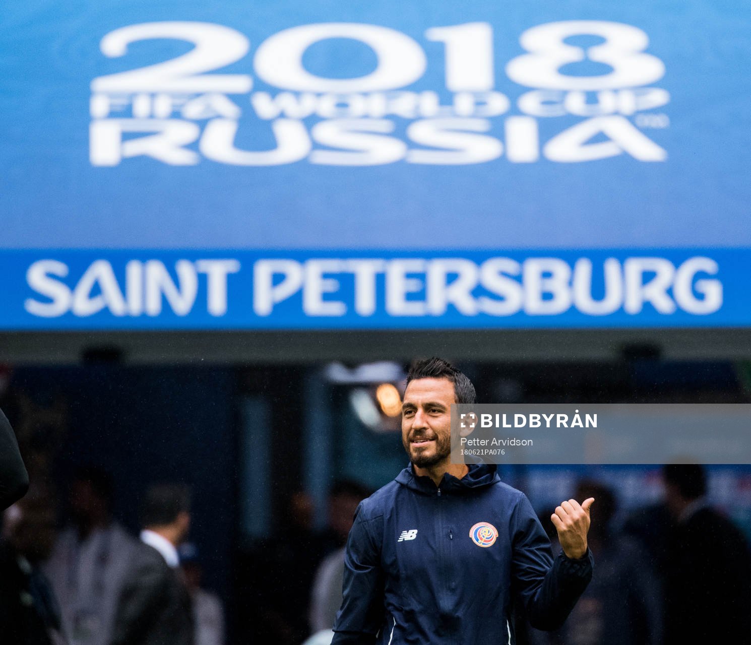 Randall Azofeifa of Costa Rica during a practice session during the FIFA World Cup on June 21, 2018 in Sankt Petersburg.