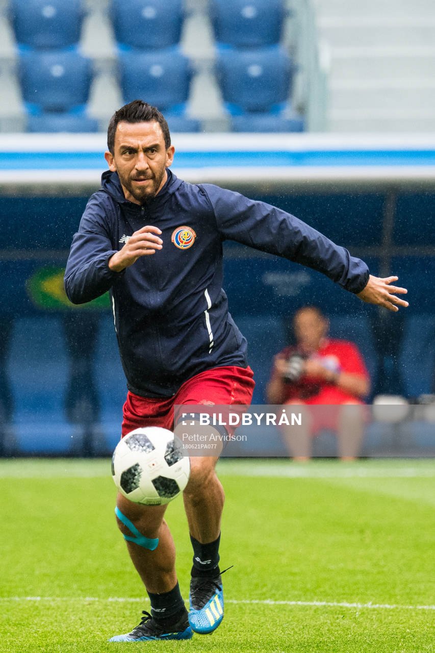 Randall Azofeifa of Costa Rica during a practice session during the FIFA World Cup on June 21, 2018 in Sankt Petersburg.