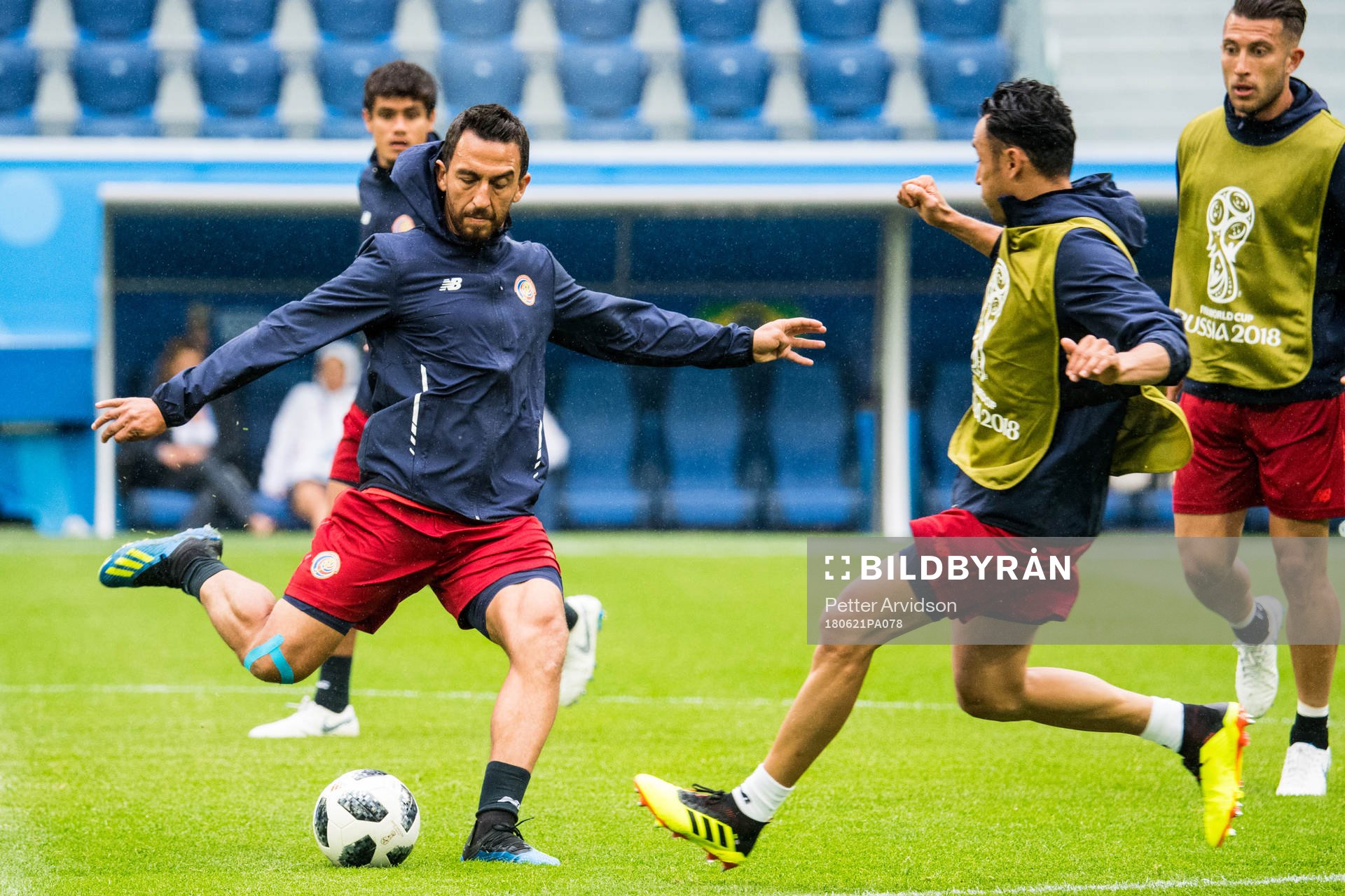 Randall Azofeifa of Costa Rica during a practice session during the FIFA World Cup on June 21, 2018 in Sankt Petersburg.