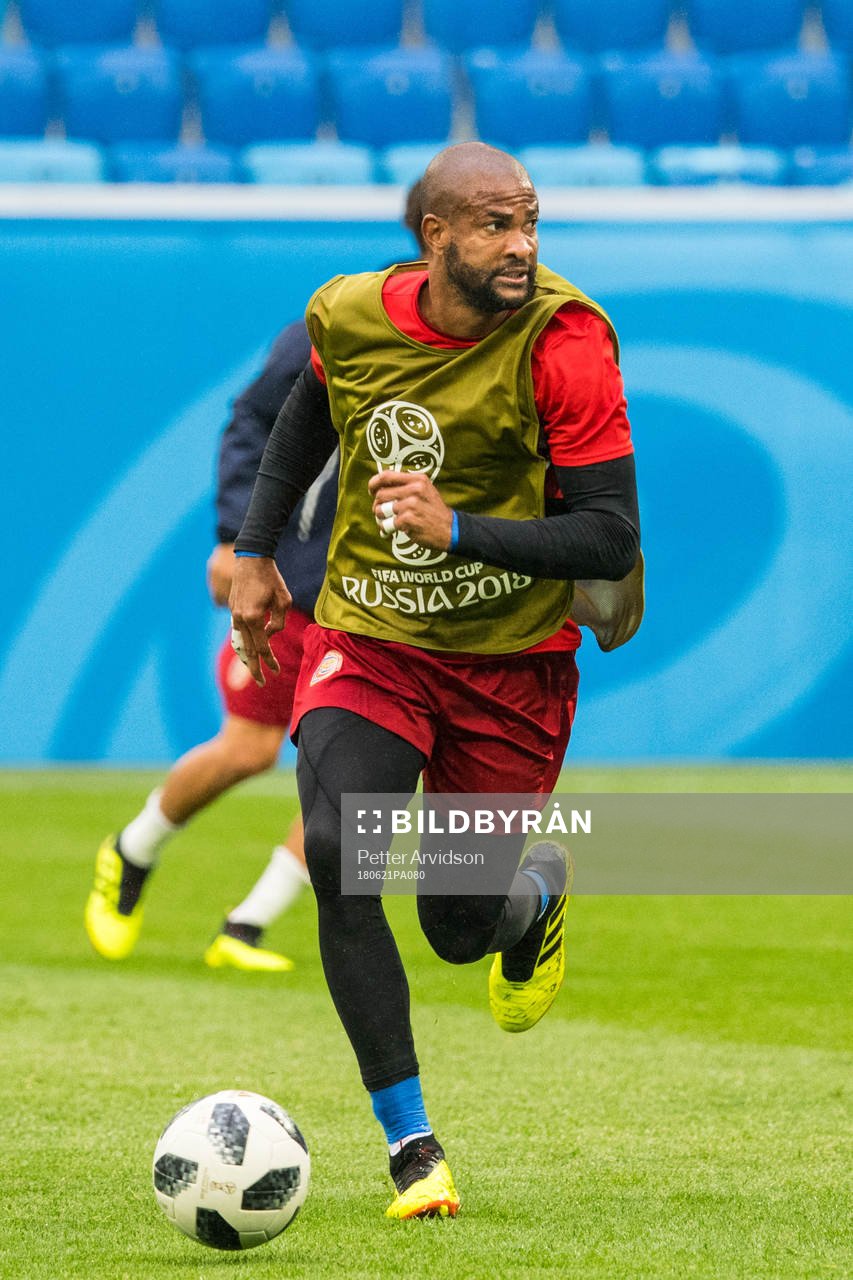 Goalkeeper Patrick Pemberton of Costa Rica