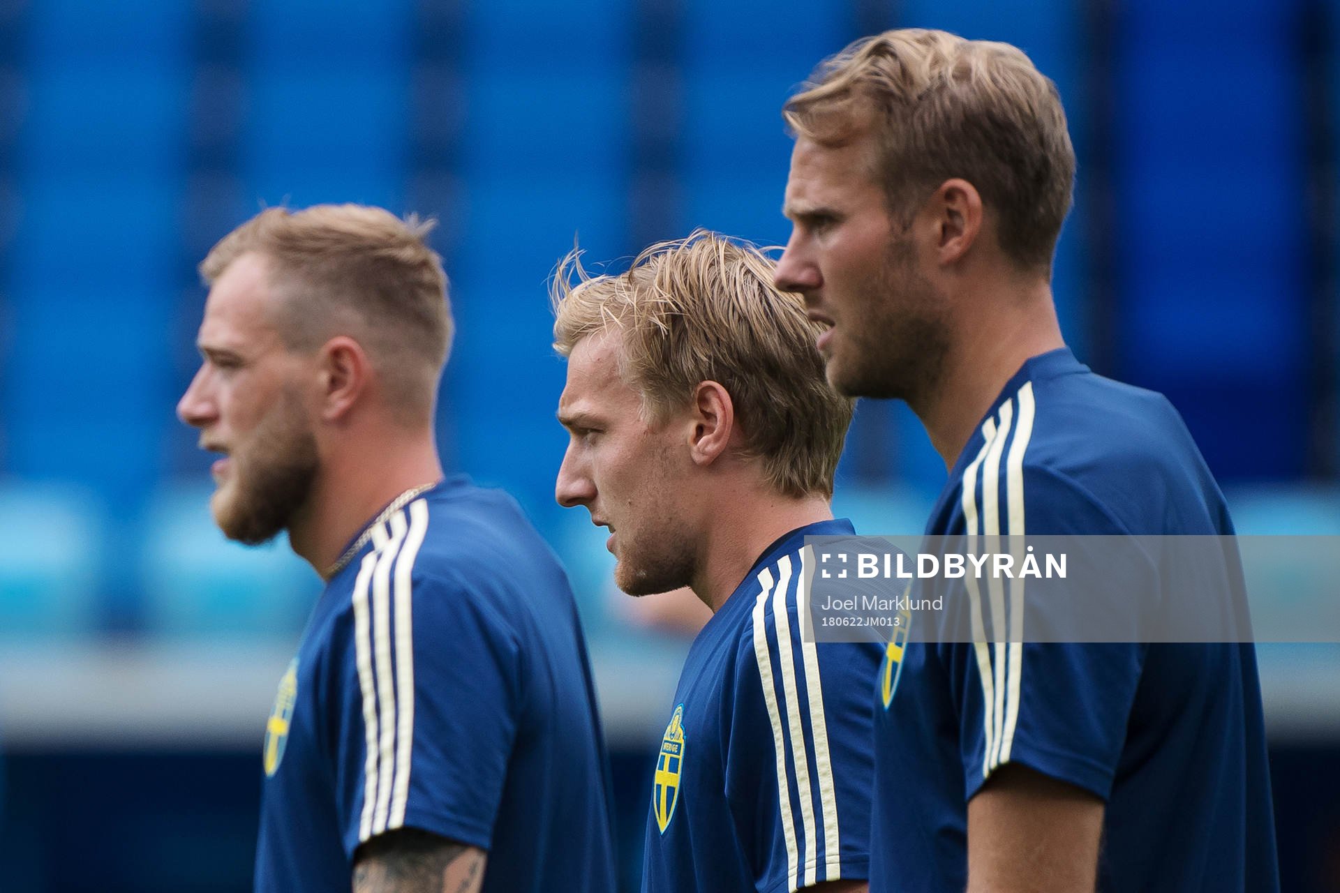 John Guidetti, Emil Forsberg and Ola Toivonen of the