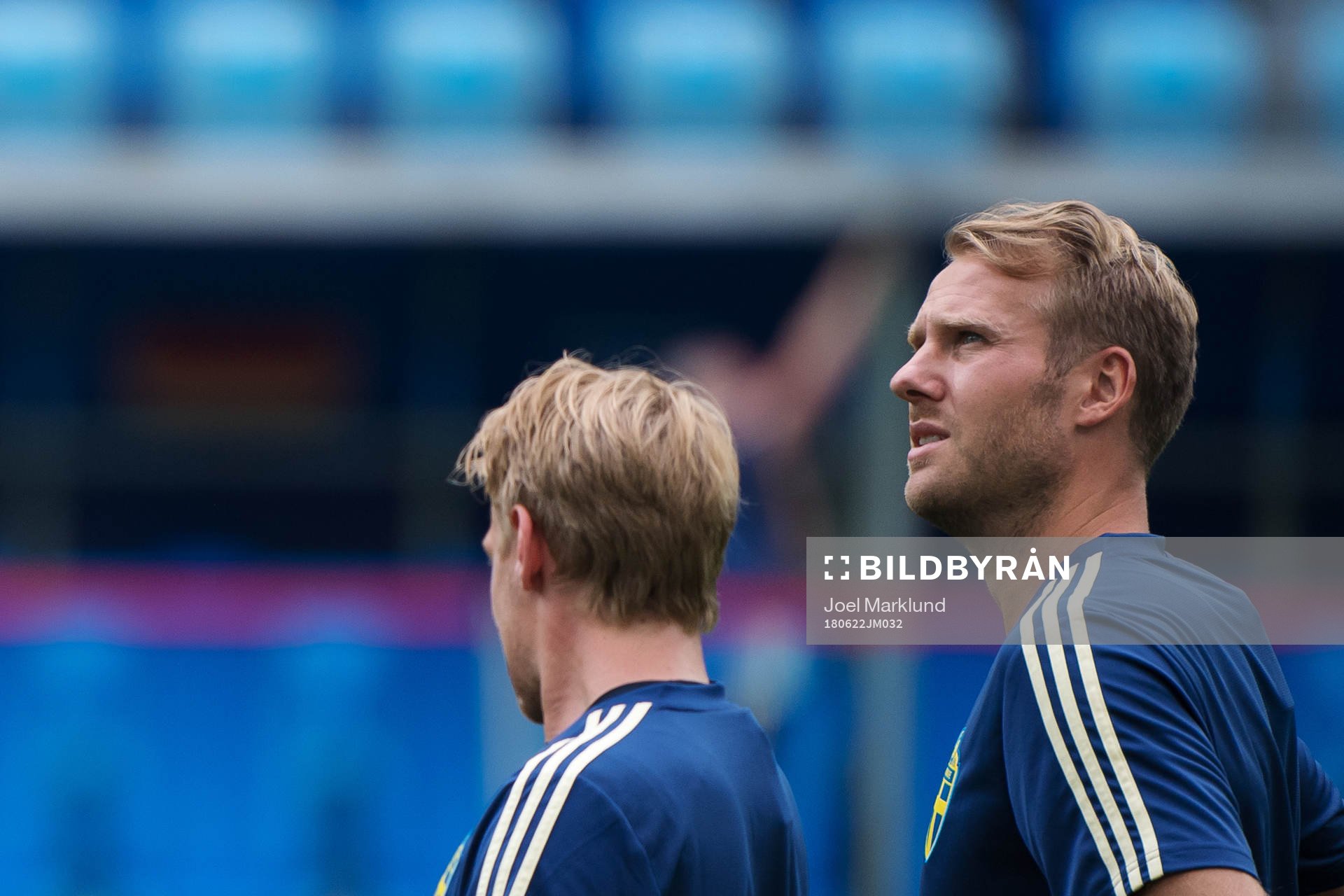 Ola Toivonen of the Swedish national football team at a
