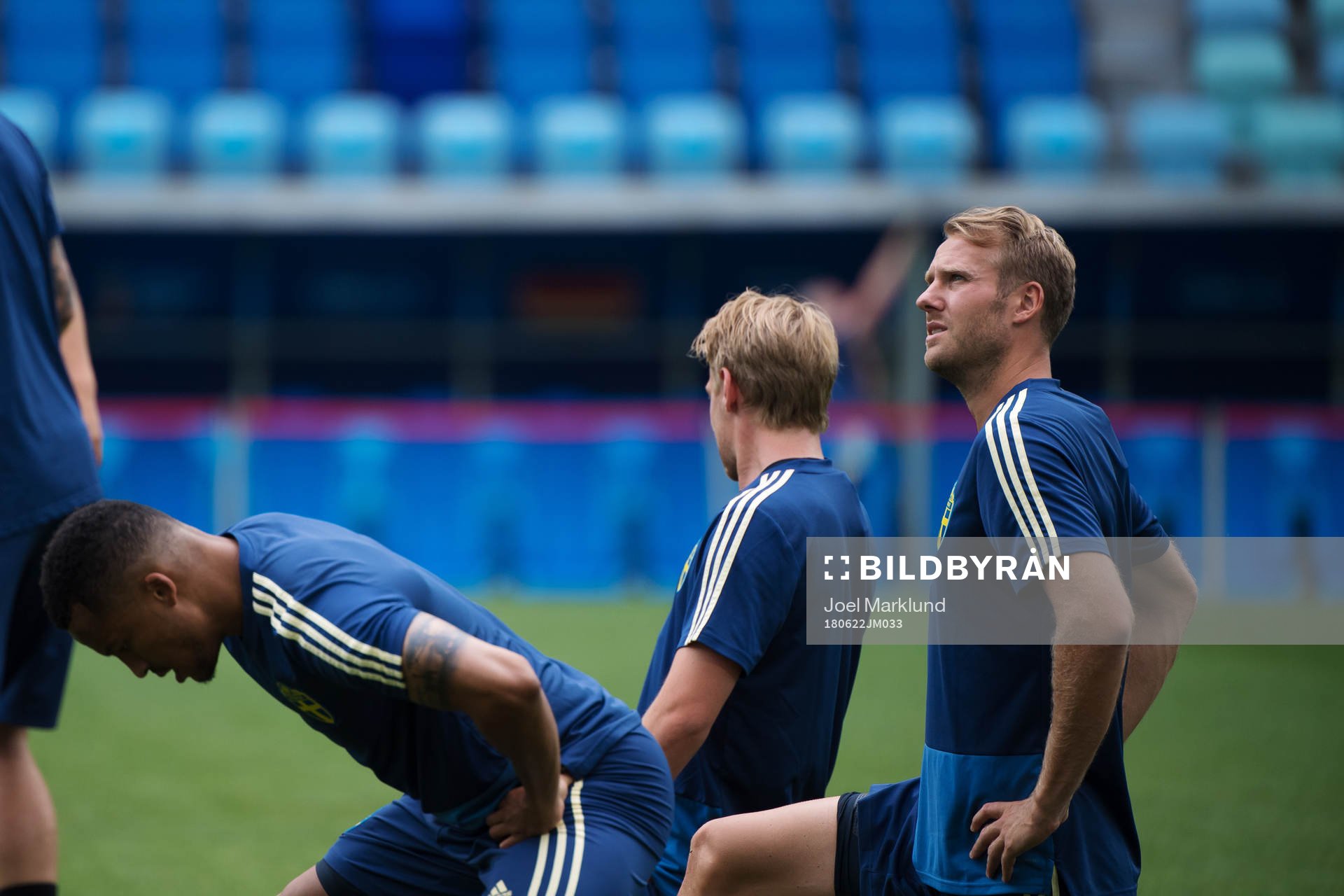 Ola Toivonen of the Swedish national football team at a