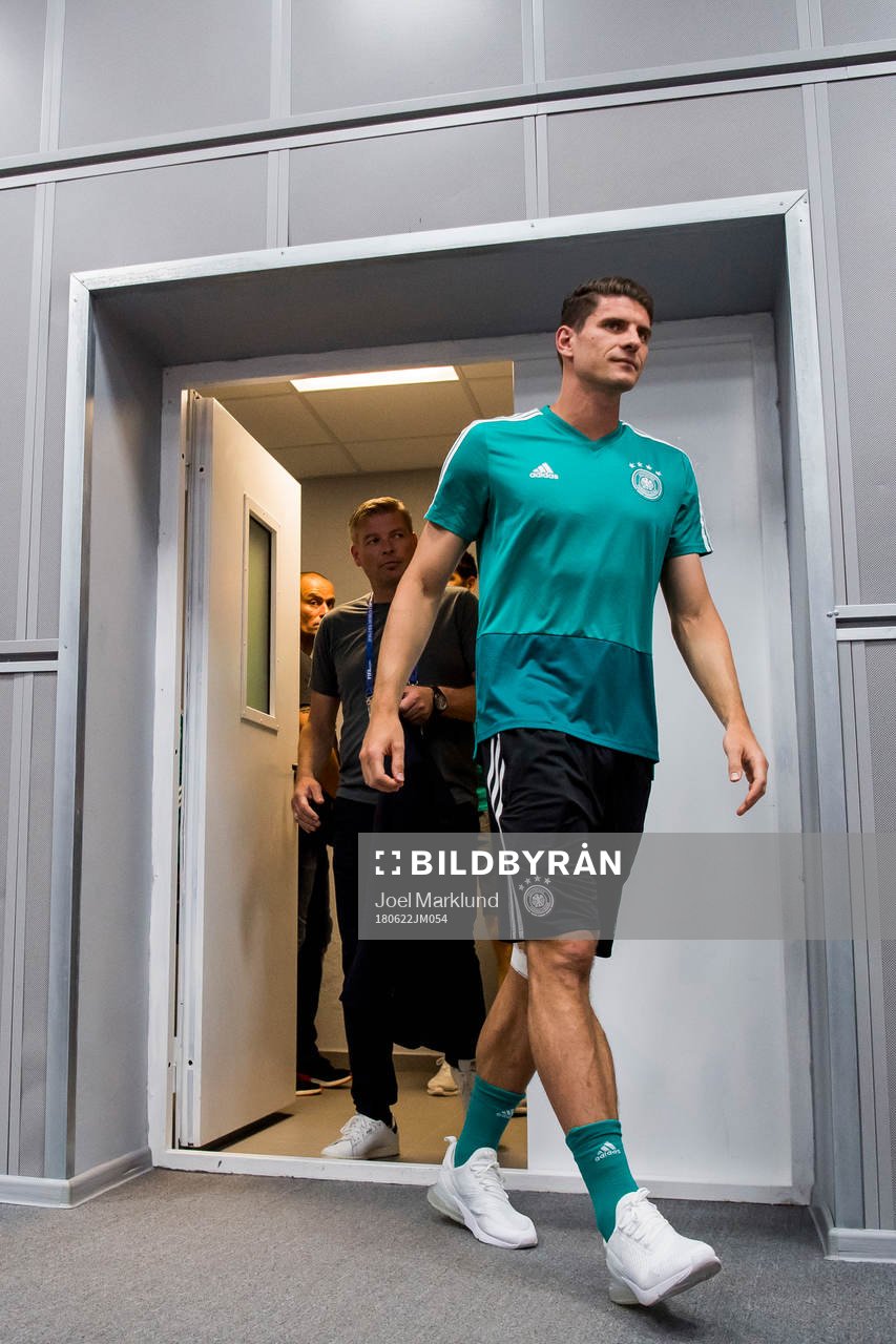 Mario Gomez of the German national football team at a press