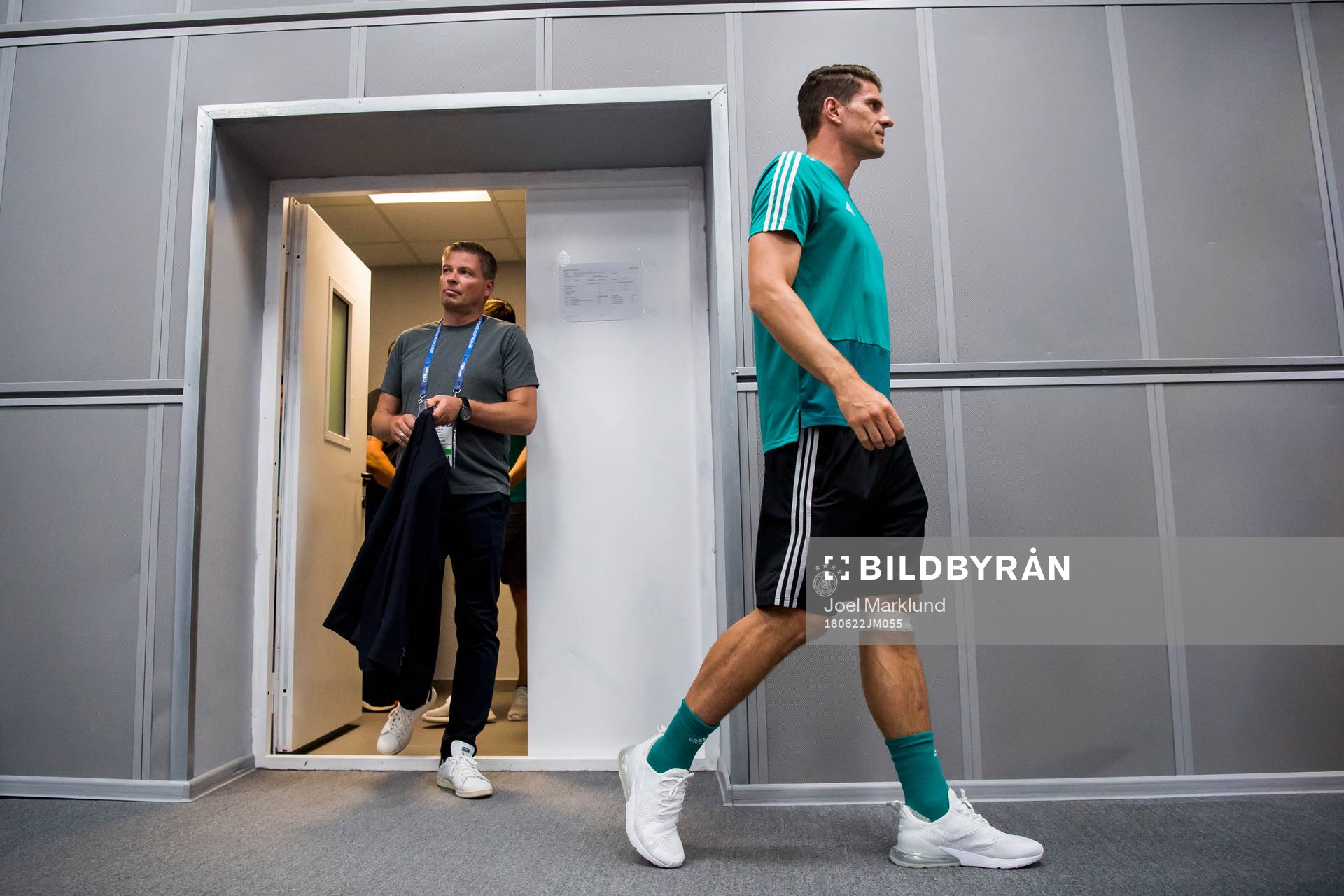 Mario Gomez of the German national football team at a press