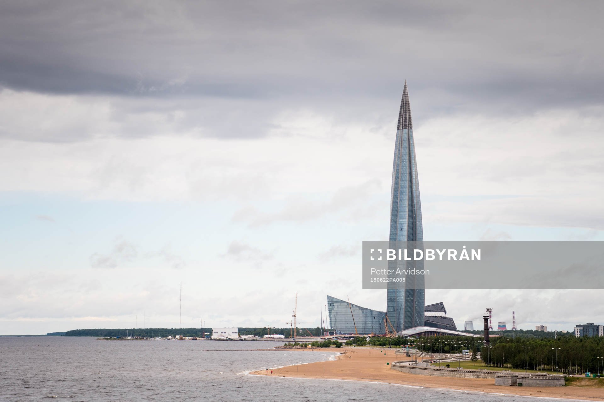 General view of Lakhta Center, Europe's tallest building at