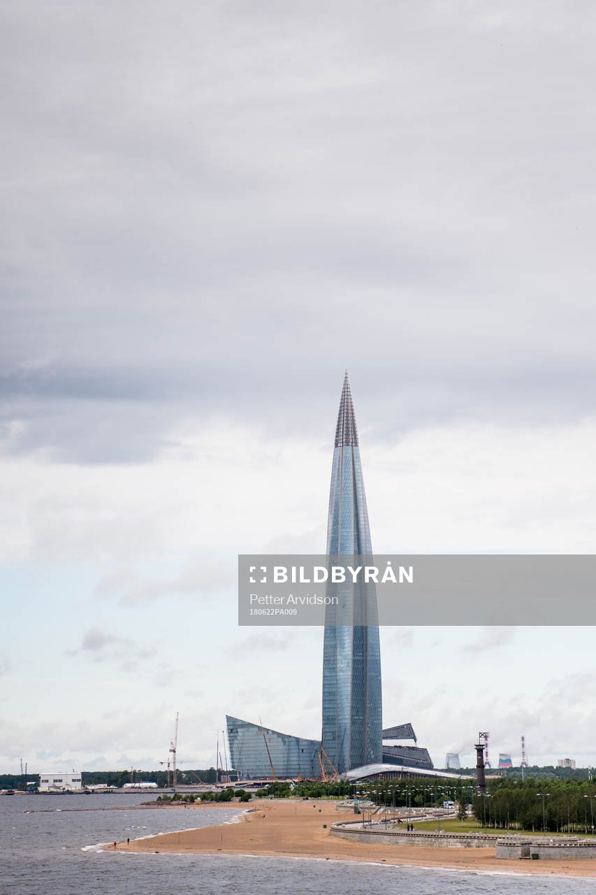 General view of Lakhta Center, Europe's tallest building at
