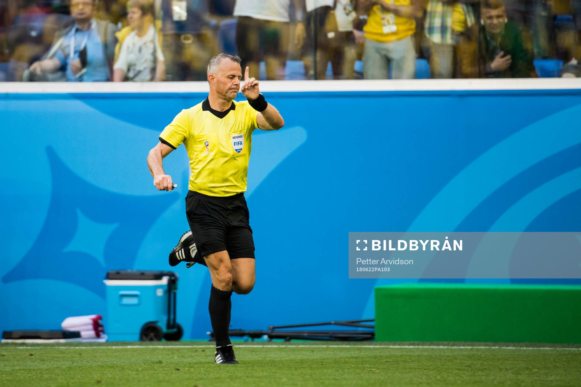 Referee Björn Kuipers of Netherlands