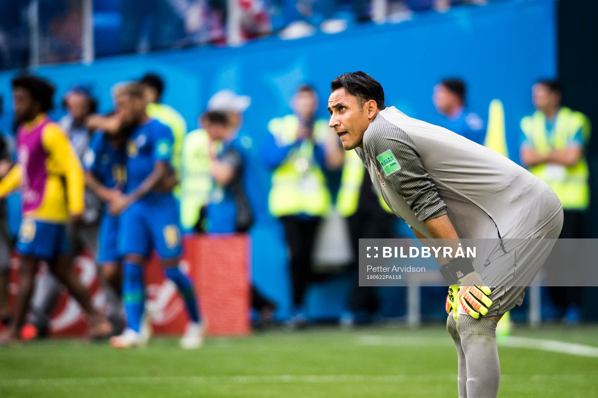 Goalkeeper Keylor Navas of Costa Rica looks dejected