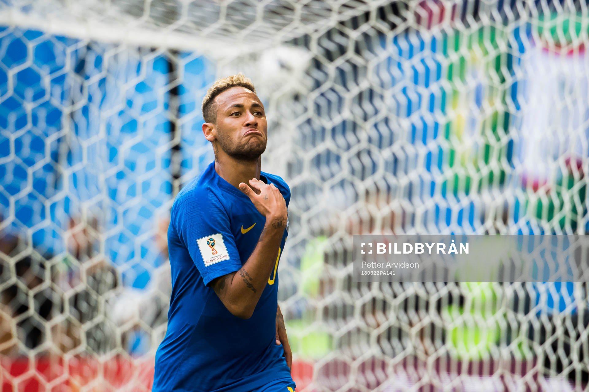 Neymar of Brazil celebrates