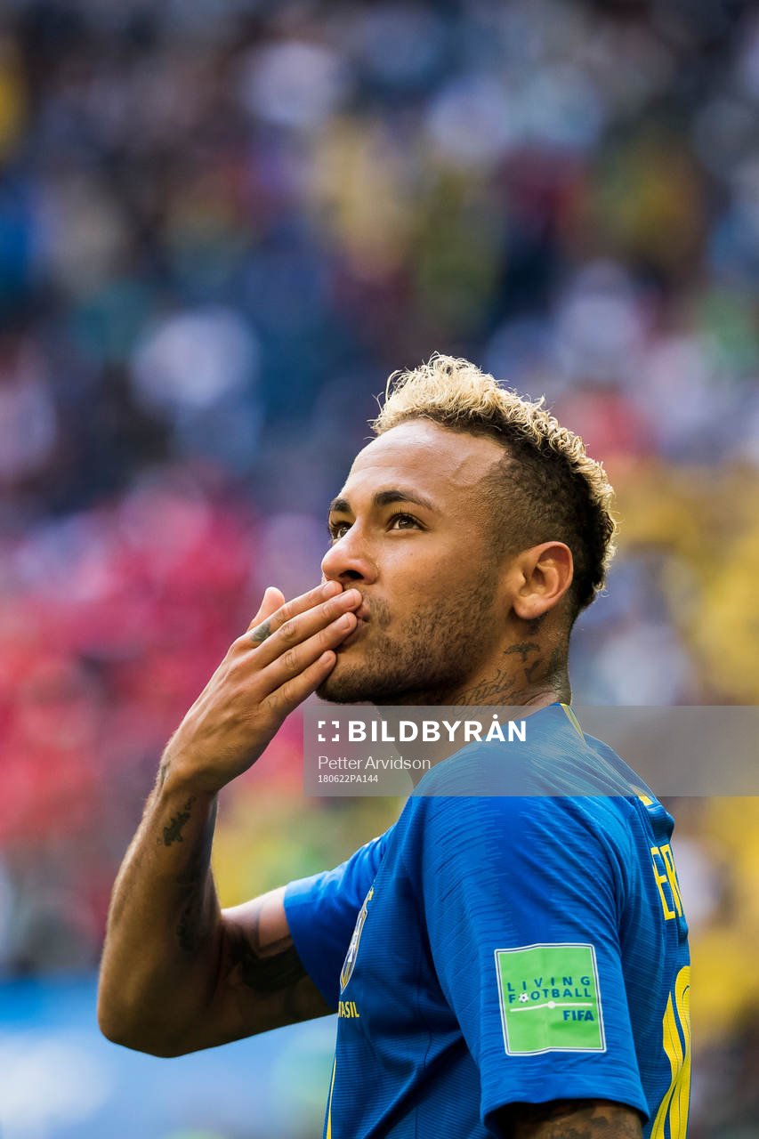 Neymar of Brazil celebrates