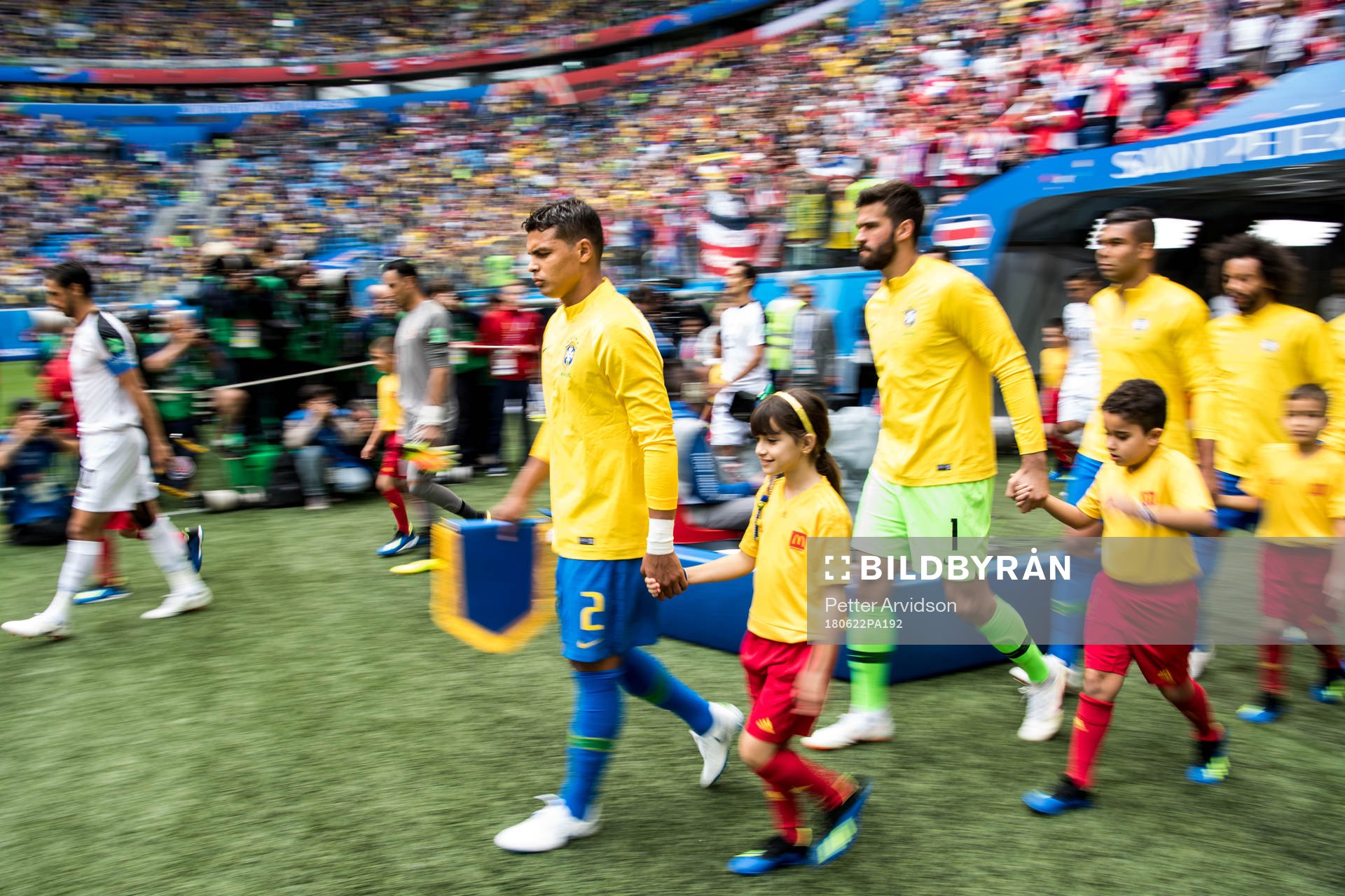 Thiago Silva of Brazil prior the FIFA World Cup group stage