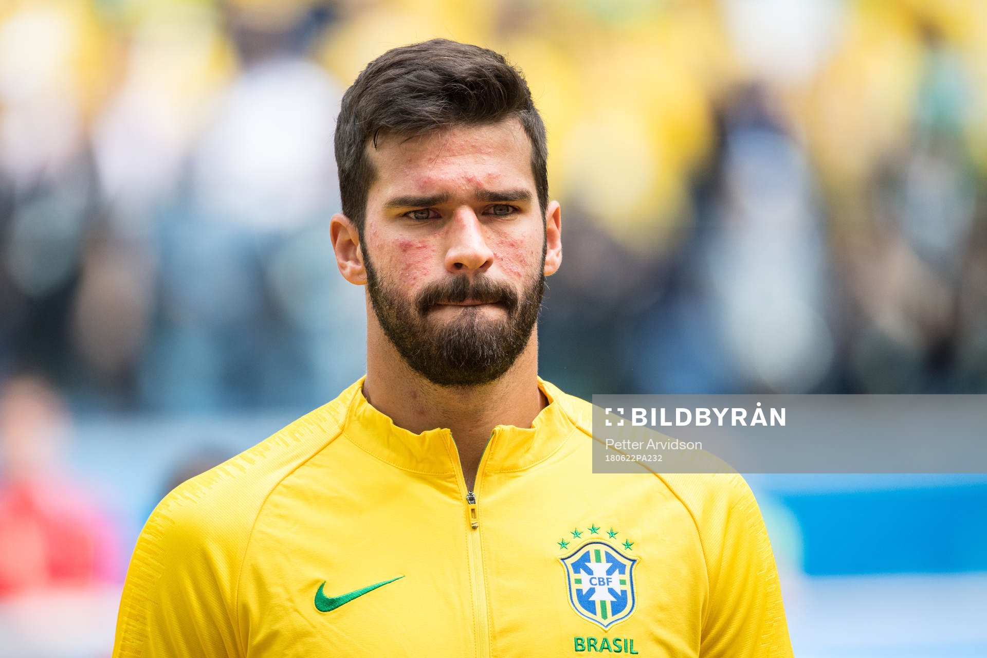 Goalkeeper Alisson of Brazil prior the FIFA World Cup group