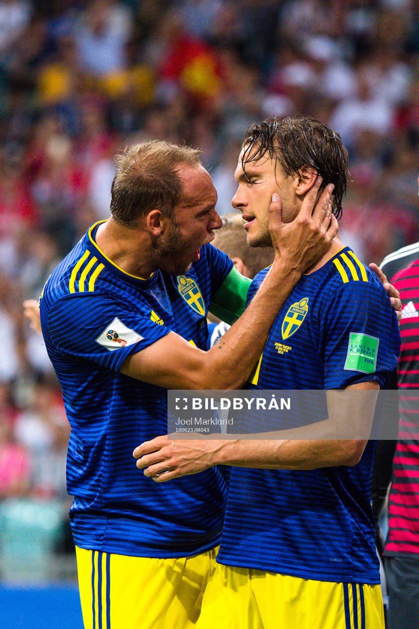 Andreas Granqvist and Albin Ekdal of Sweden