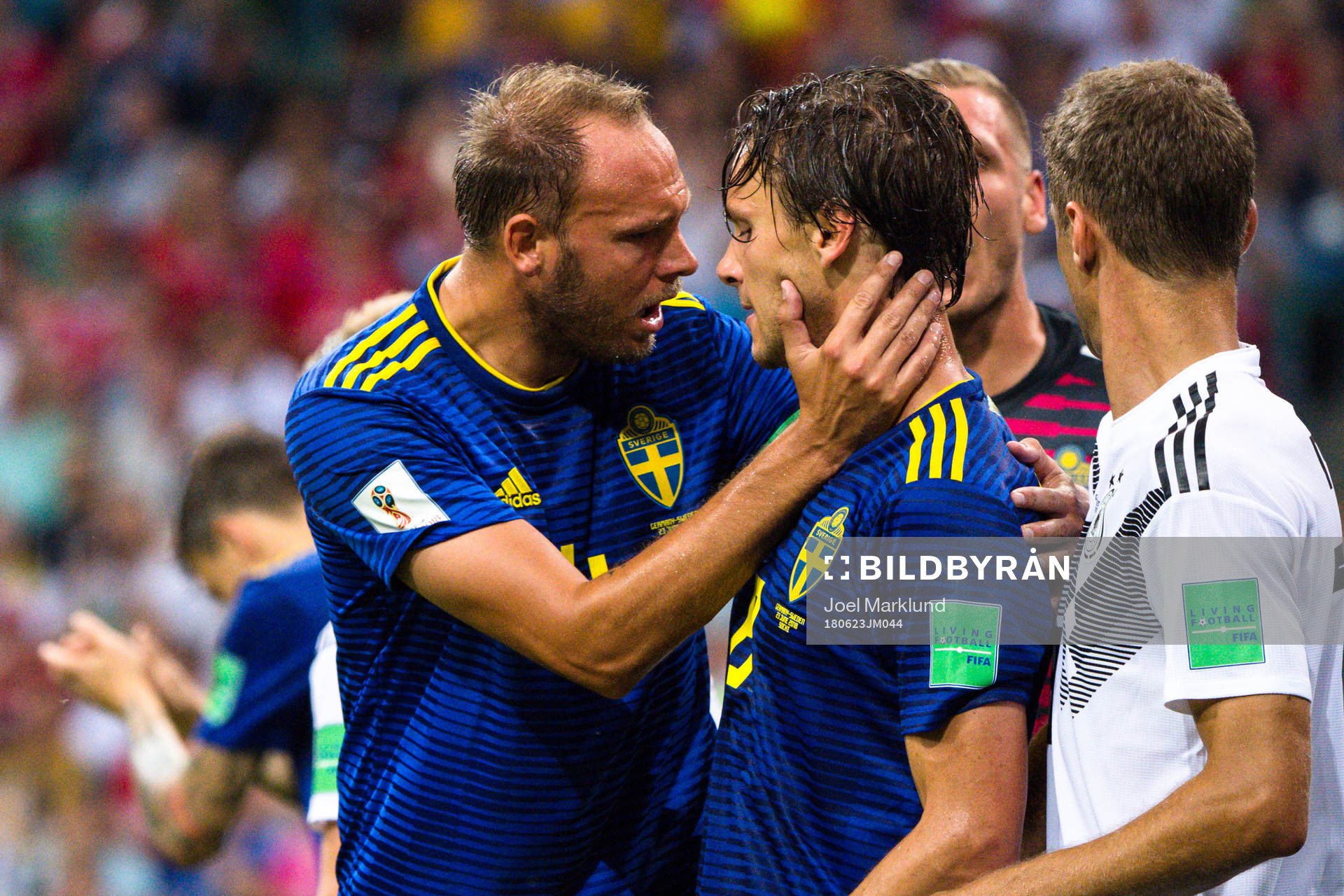 Andreas Granqvist and Albin Ekdal of Sweden