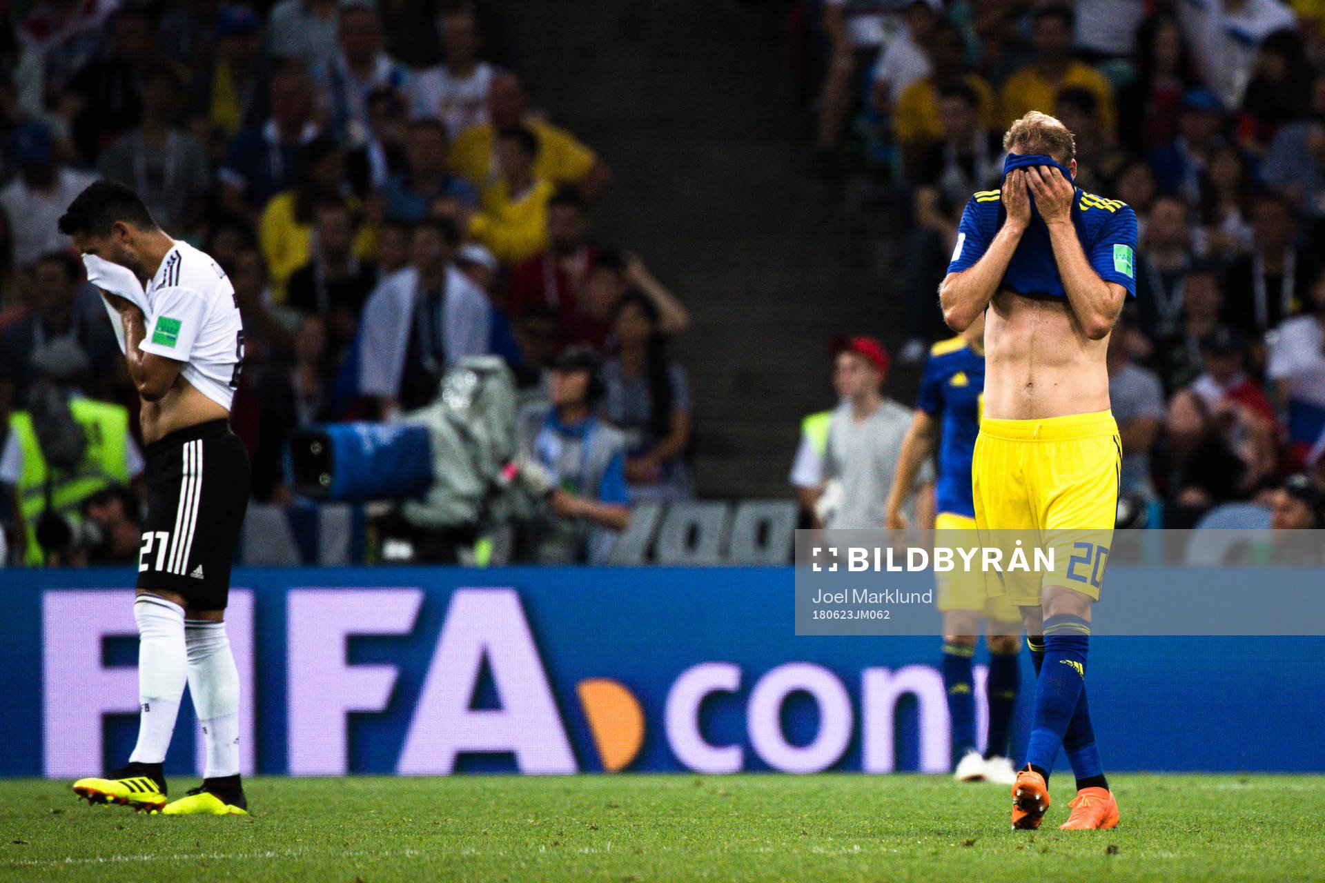 Ola Toivonen of Sweden looks dejected