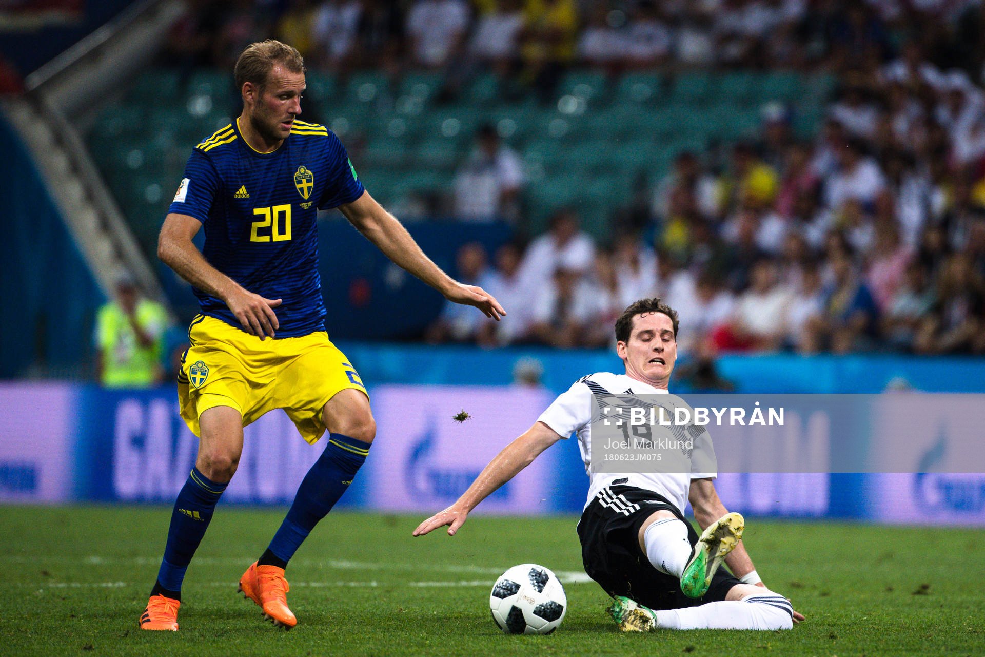 Ola Toivonen of Sweden and Sebastian Rudy of Germany