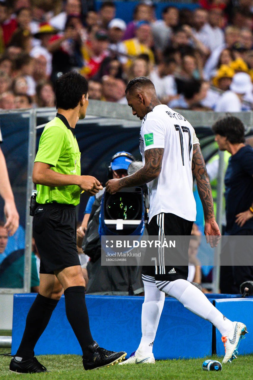 Jerome Boateng of Germany leaves the pitch