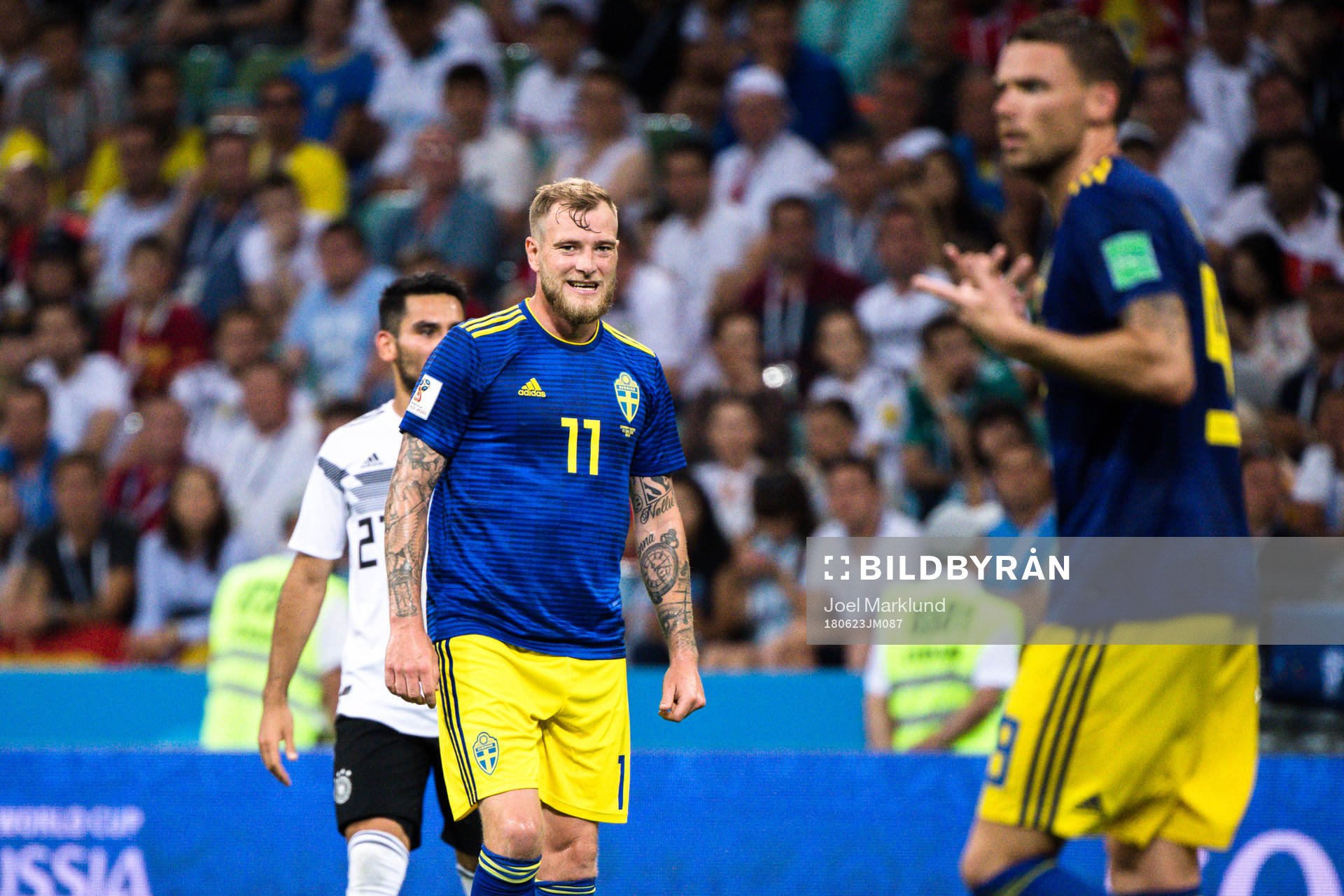 John Guidetti and Marcus Berg of Sweden