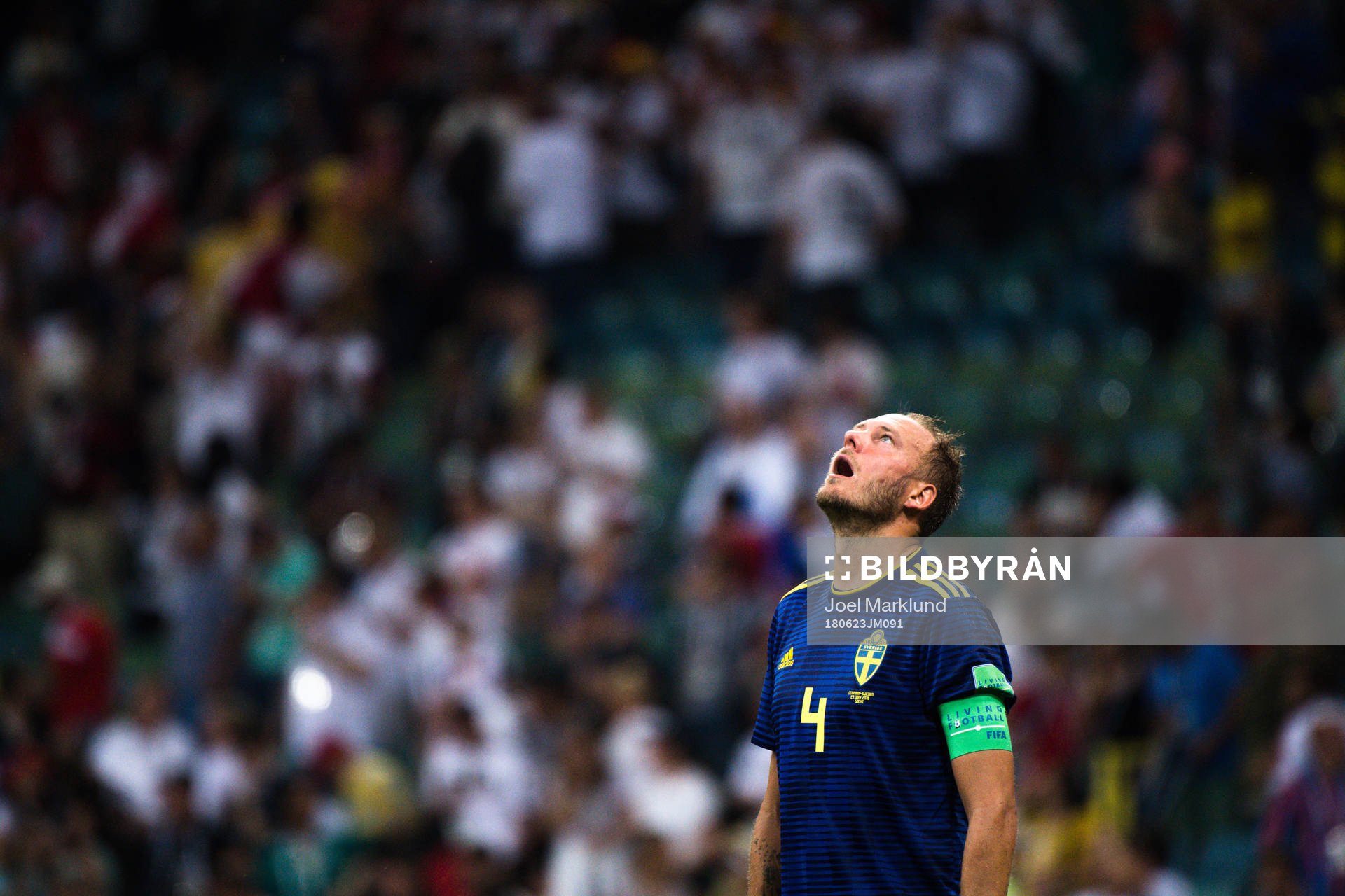 Andreas Granqvist of Sweden looks dejected