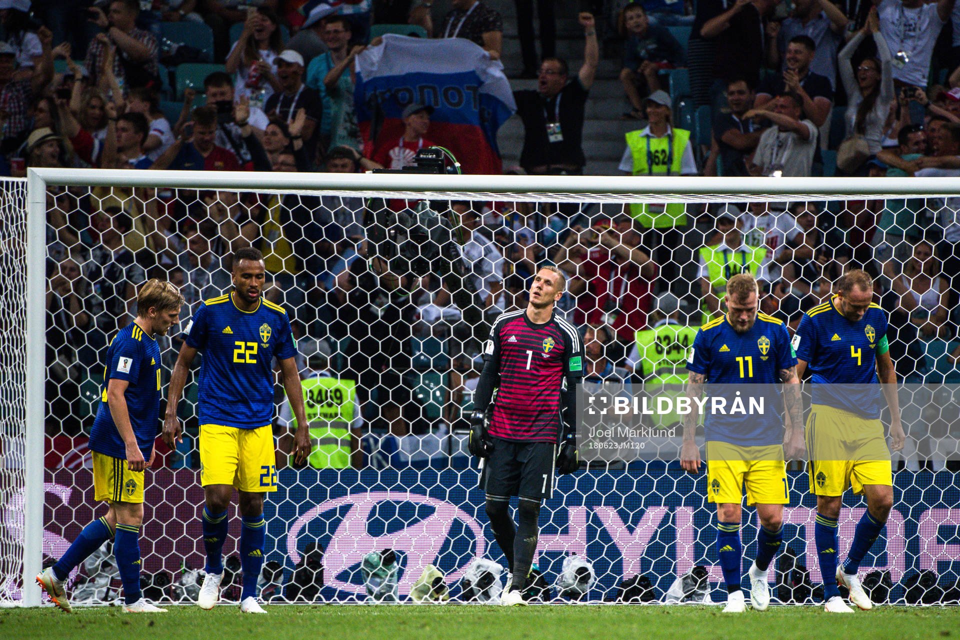 Players of Sweden looks dejected