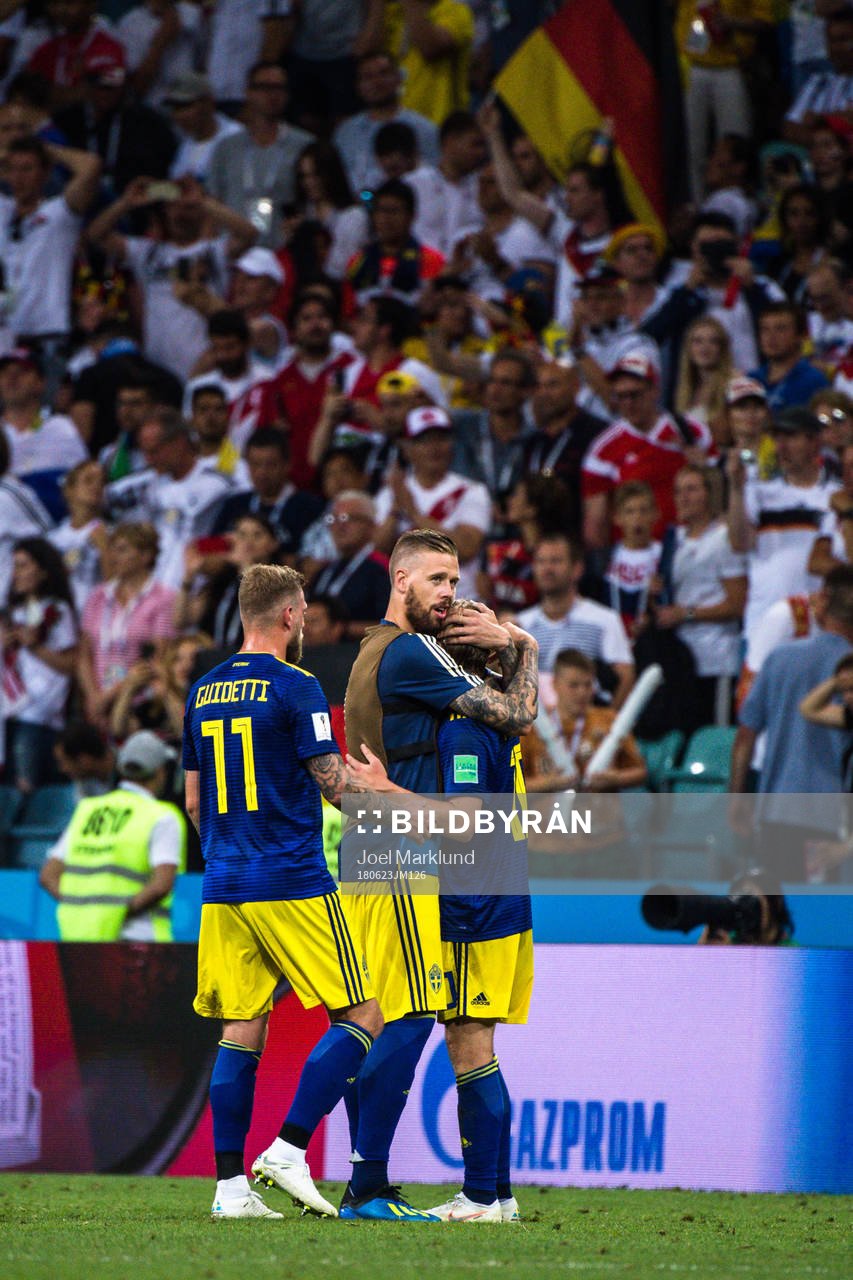 John Guidetti and Pontus Jansson of Sweden looks dejected