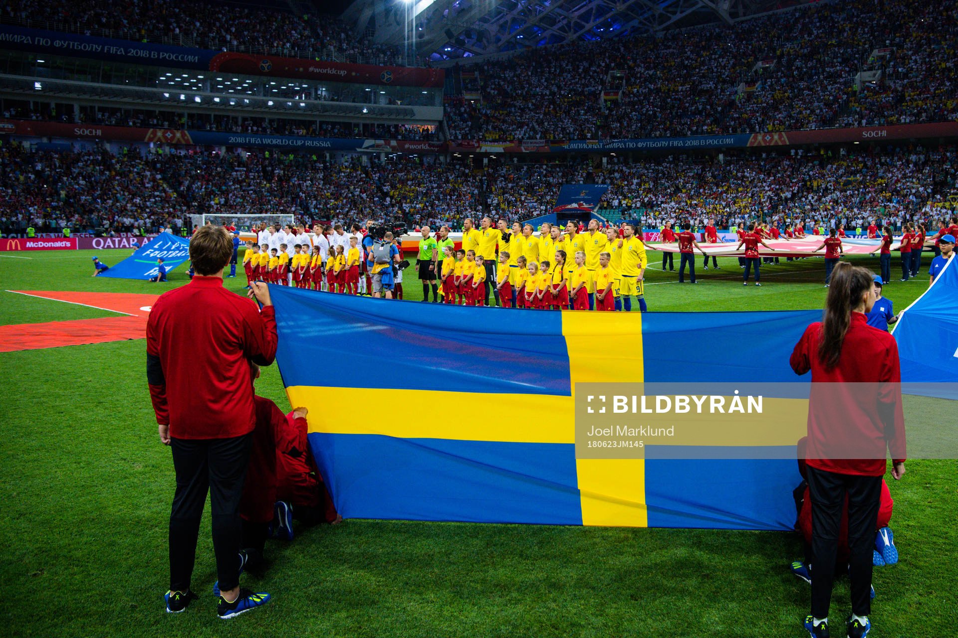 Starting Eleven of Sweden prior the FIFA World Cup group