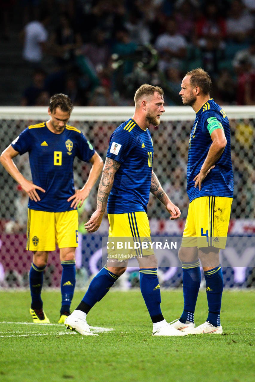 John Guidetti, Albin Ekdal och Andreas Granqvist deppar