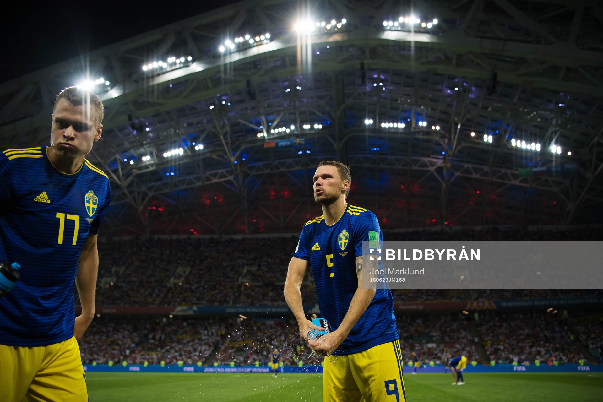 Viktor Claesson and Albin Ekdal of Sweden