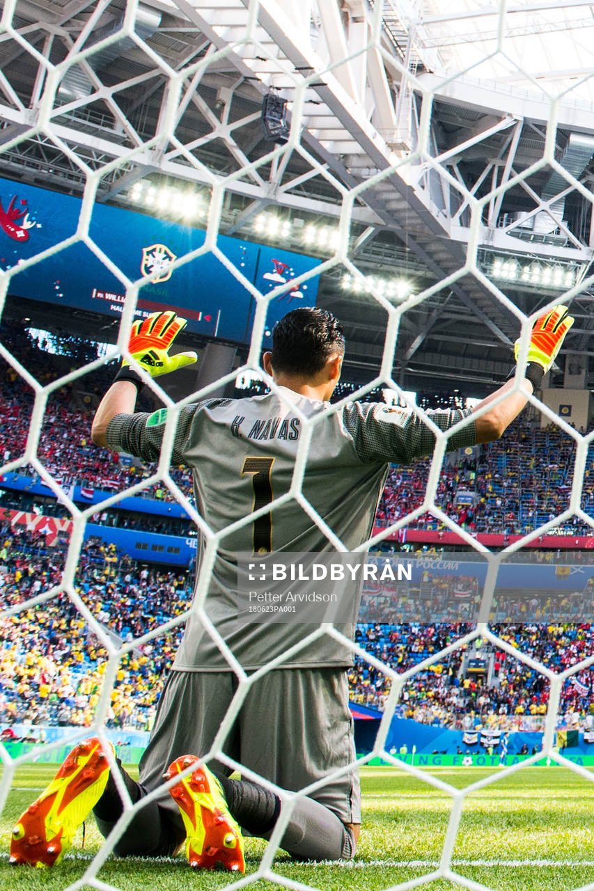 Goalkeeper Keylor Navas of Costa Rica prior the second half