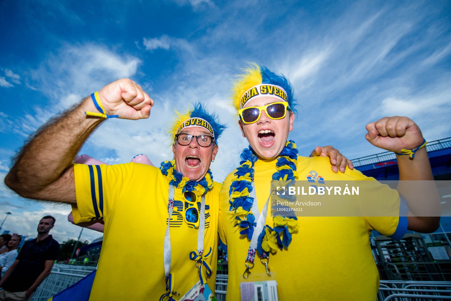 Fans of Sweden prior the FIFA World Cup group stage match
