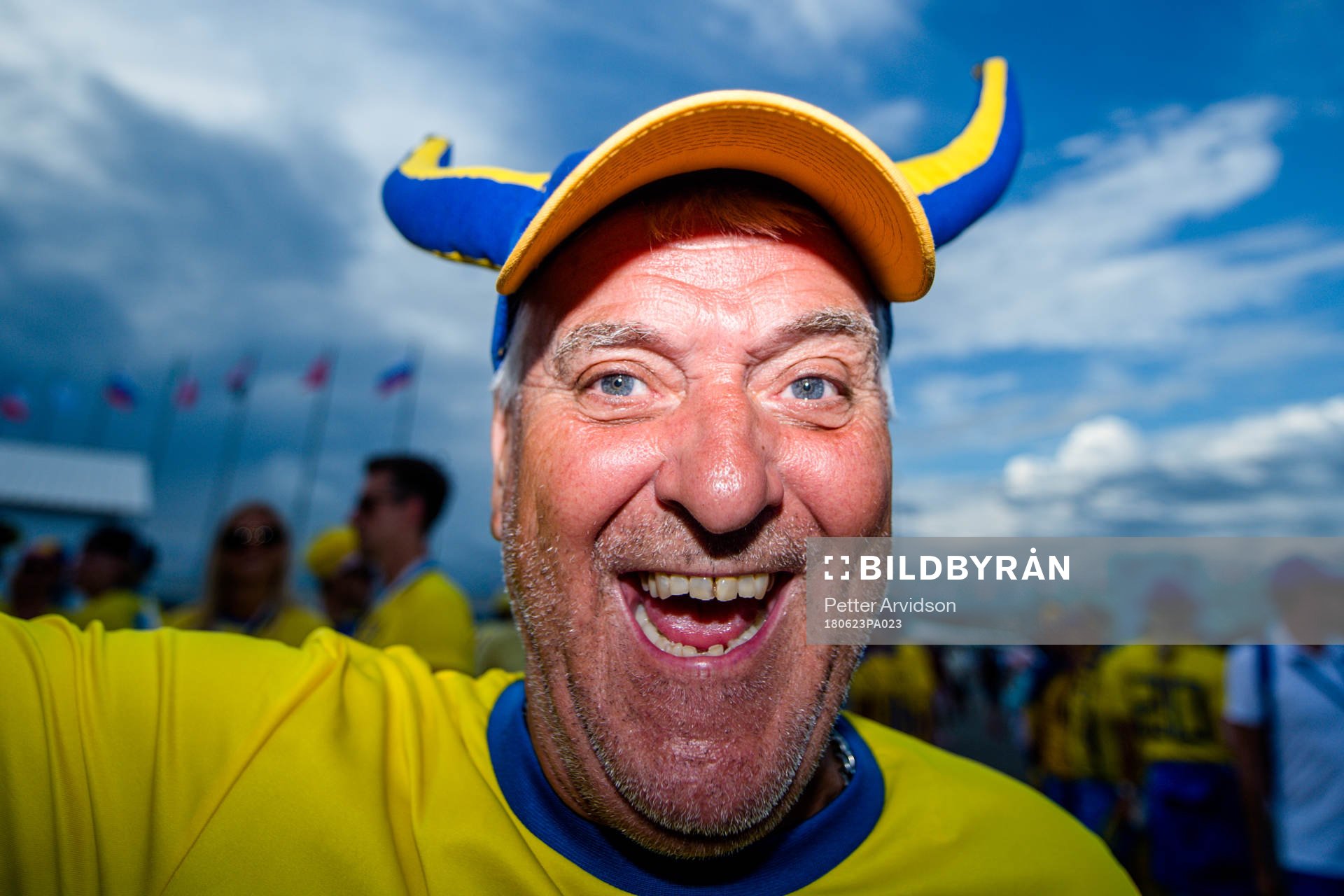 Fans of Sweden prior the FIFA World Cup group stage match