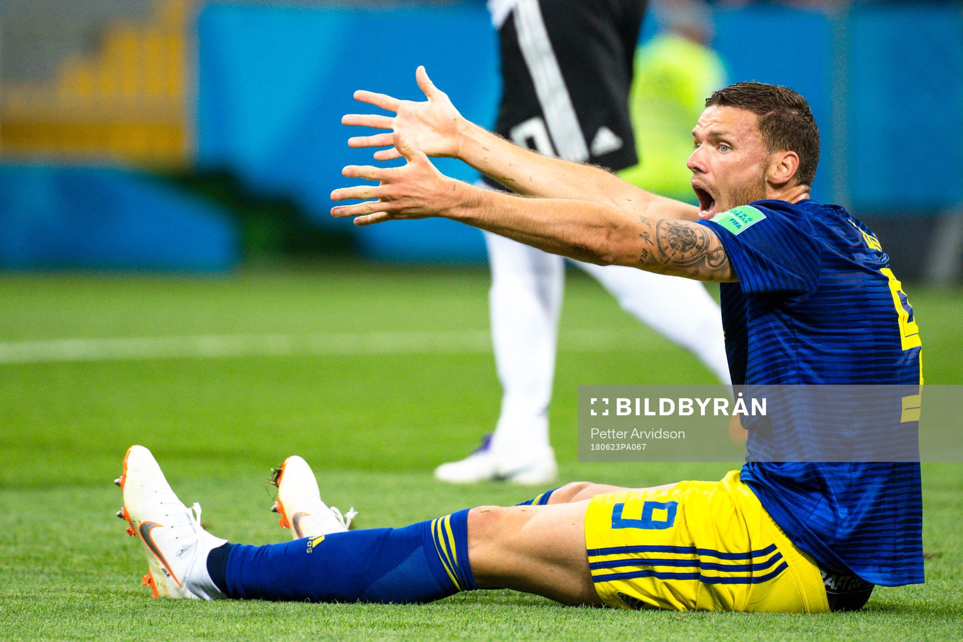 Marcus Berg of Sweden reacts
