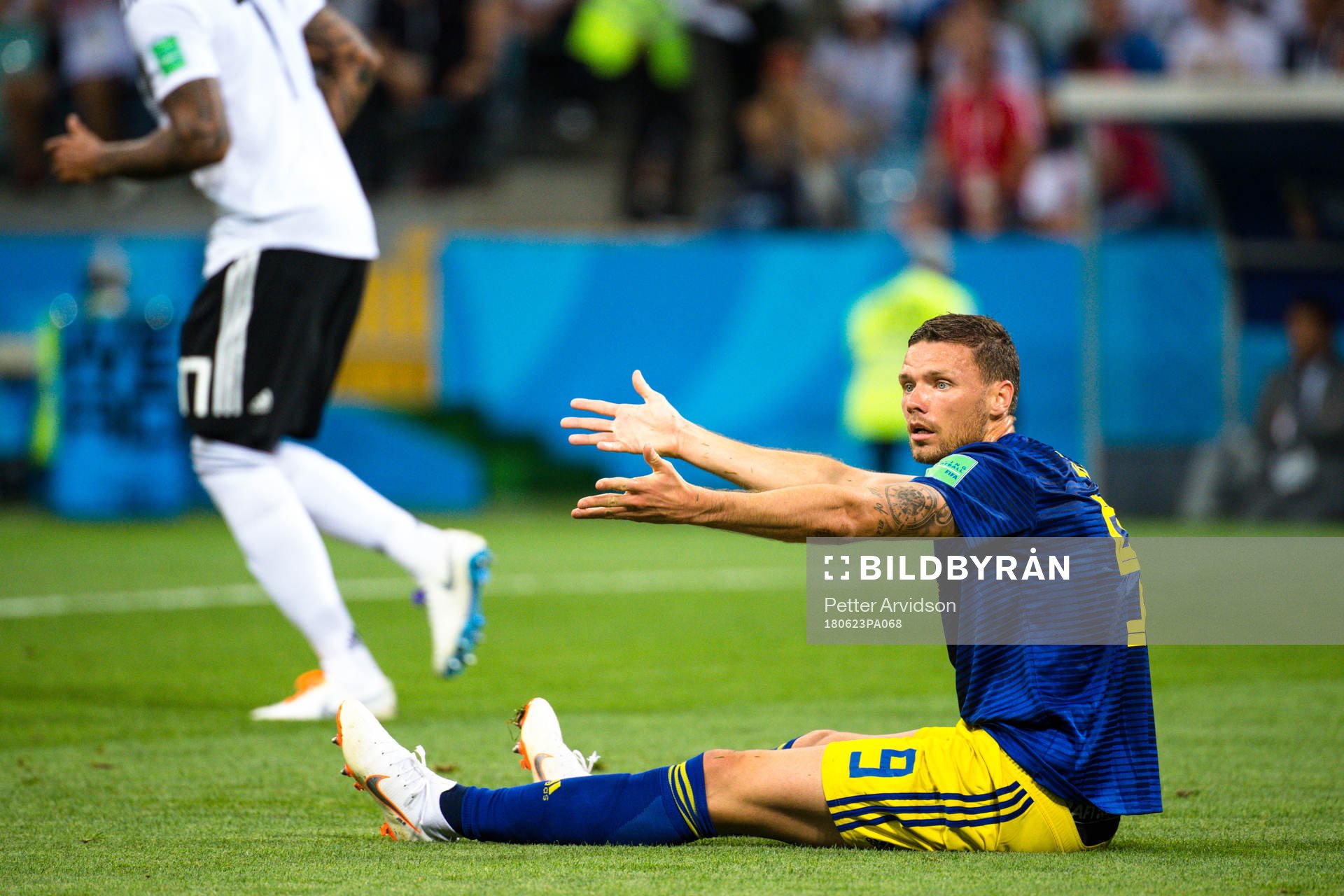 Marcus Berg of Sweden reacts